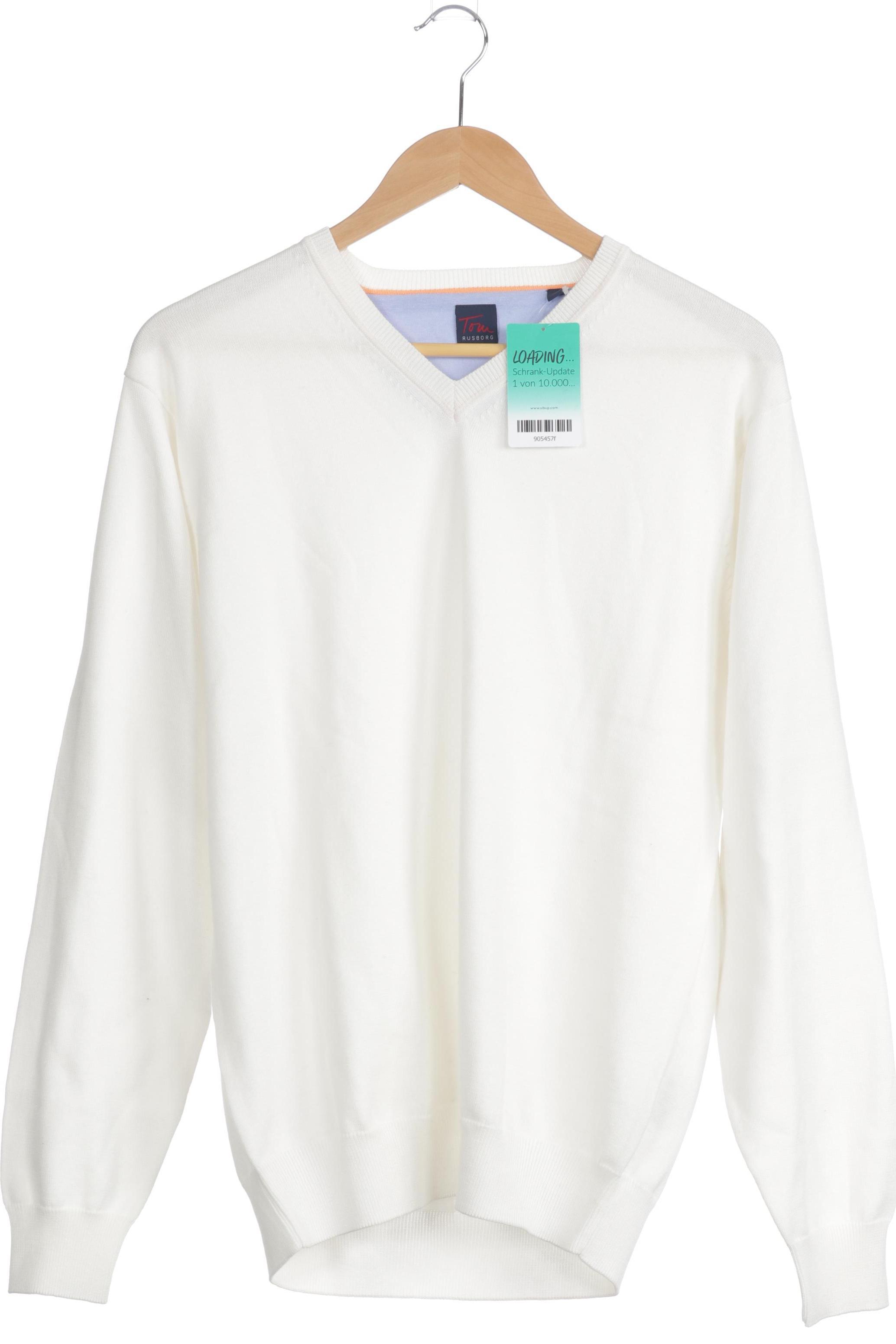 

Tom Rusborg Herren Pullover, weiß, Gr.
