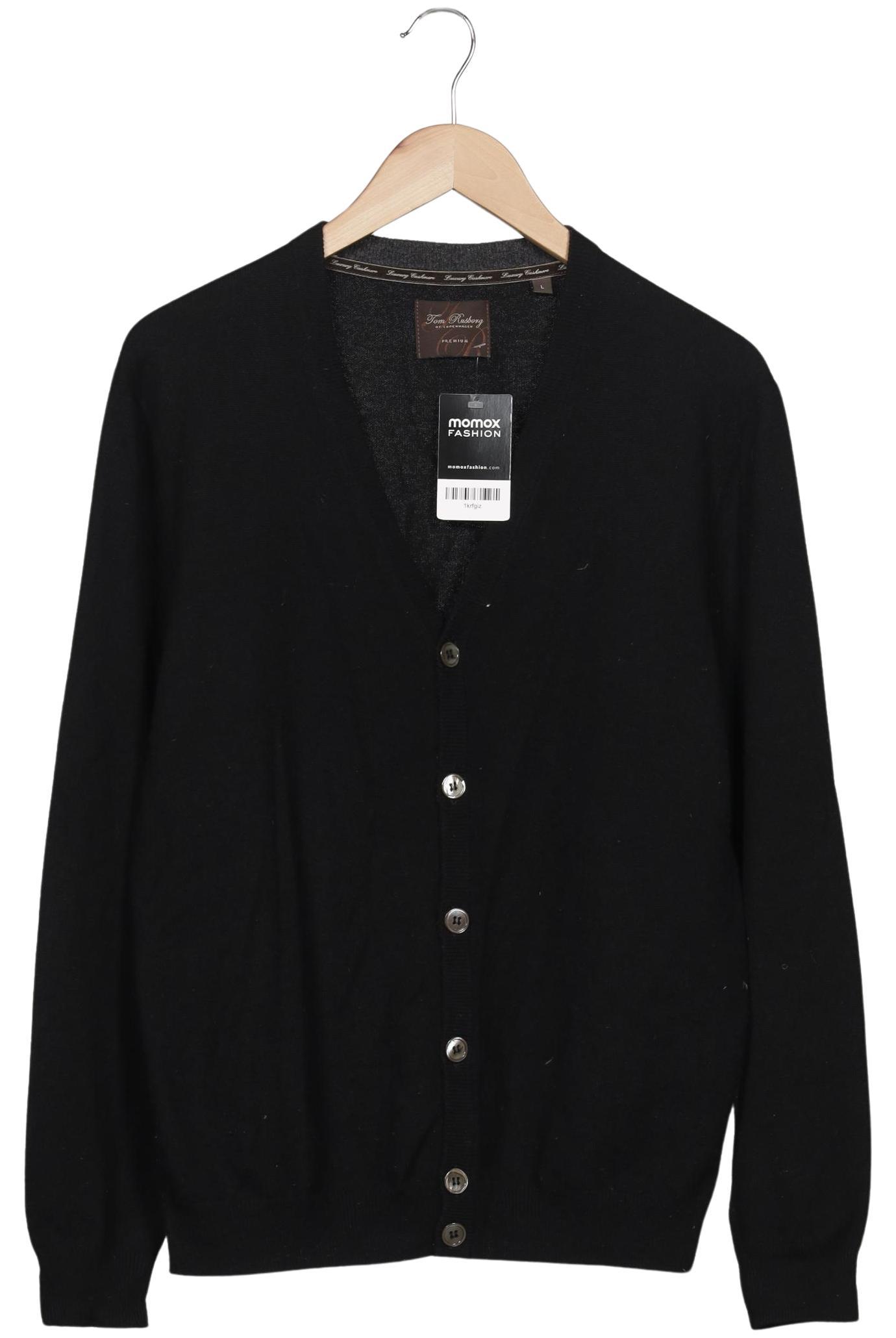 

Tom Rusborg Herren Strickjacke, schwarz, Gr. 52