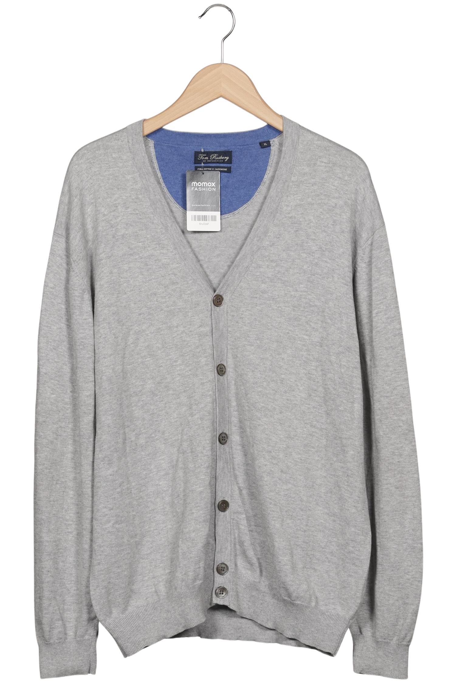 

Tom Rusborg Herren Strickjacke, grau, Gr. 54