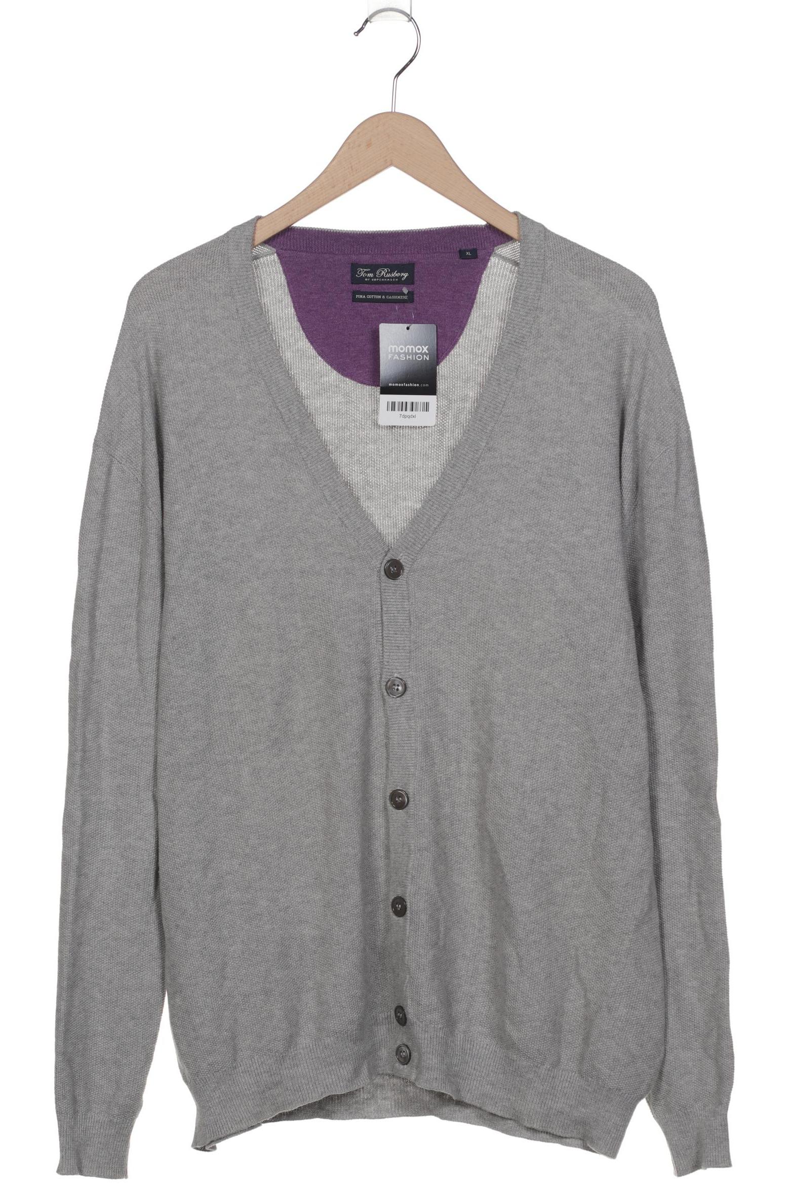 

Tom Rusborg Herren Strickjacke, grau, Gr. 54