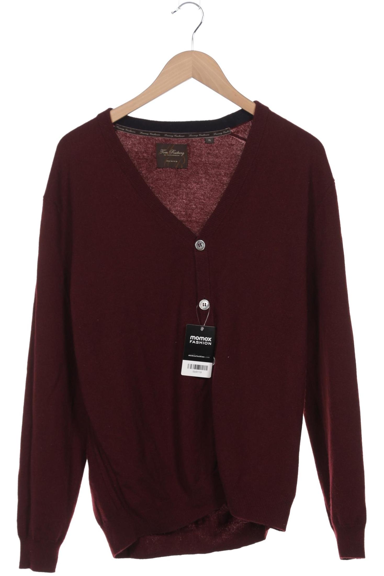 

Tom Rusborg Herren Strickjacke, bordeaux, Gr. 54