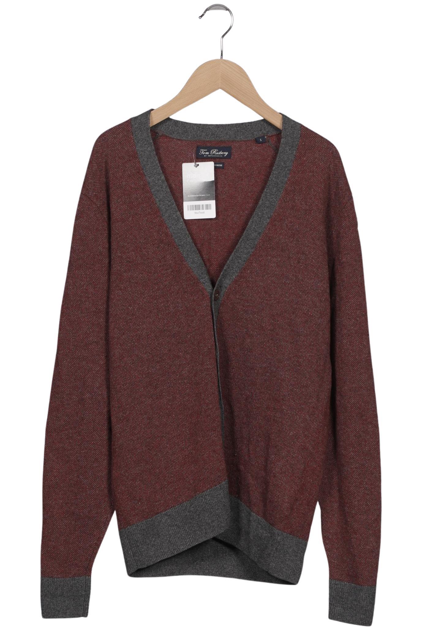 

Tom Rusborg Herren Strickjacke, bordeaux, Gr. 46