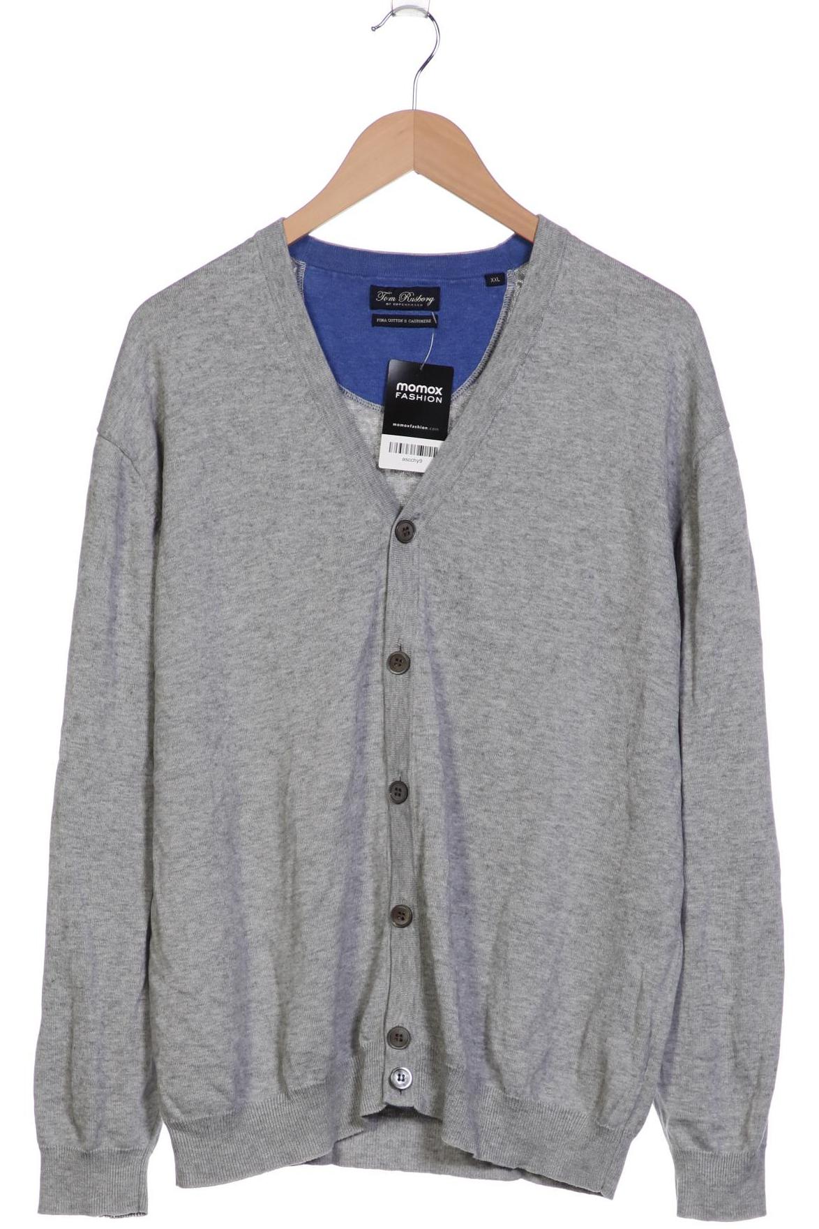 

Tom Rusborg Herren Strickjacke, grau, Gr. 56