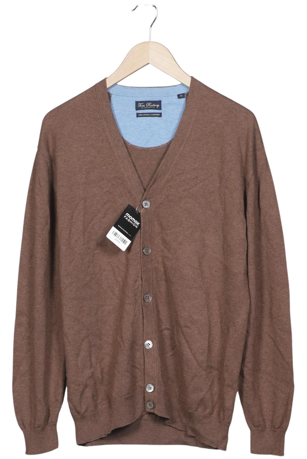 

Tom Rusborg Herren Strickjacke, braun, Gr. 54