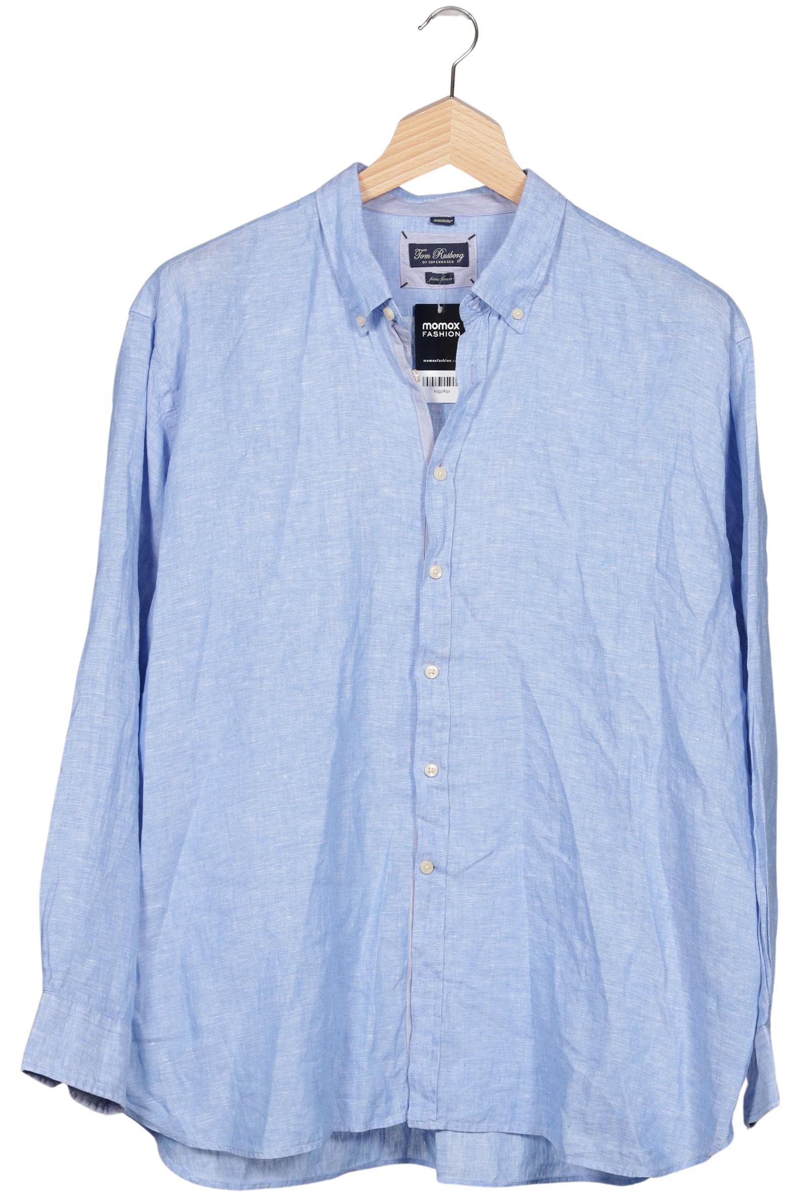 

Tom Rusborg Herren Hemd, blau, Gr. 58