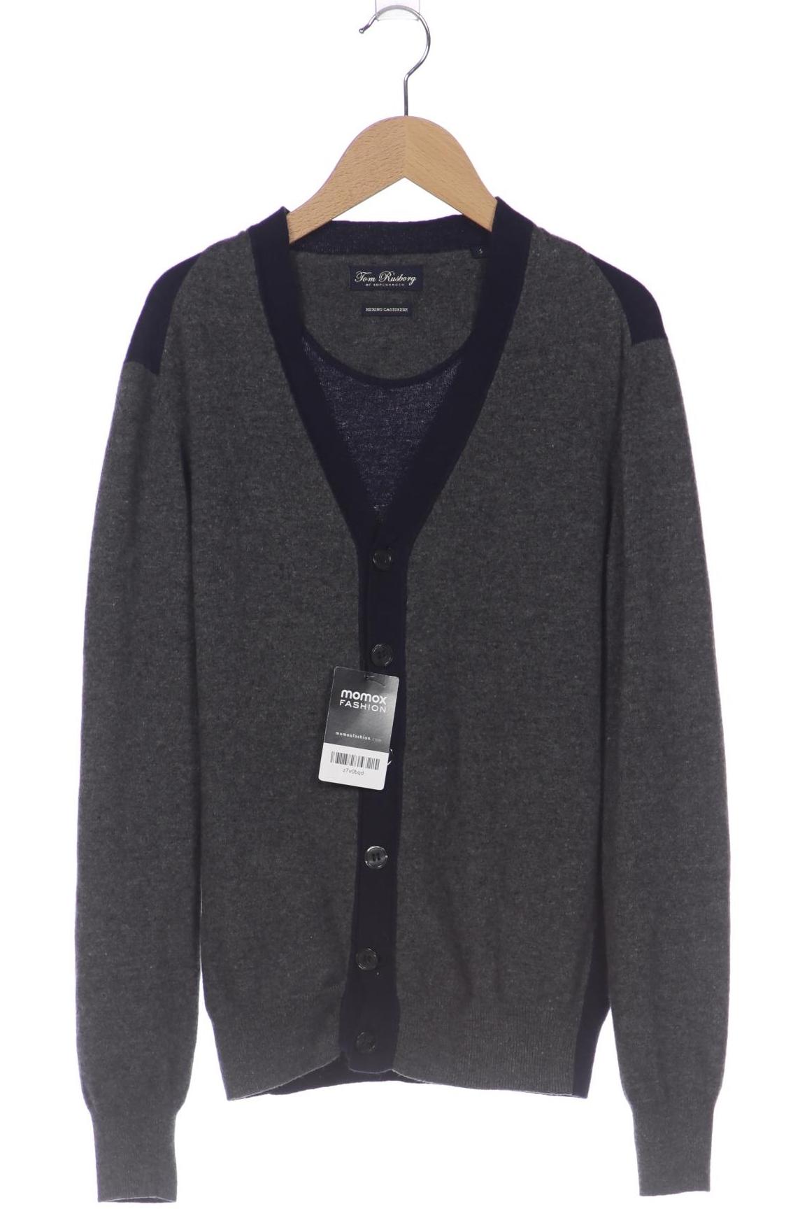 

Tom Rusborg Herren Strickjacke, grau, Gr. 46