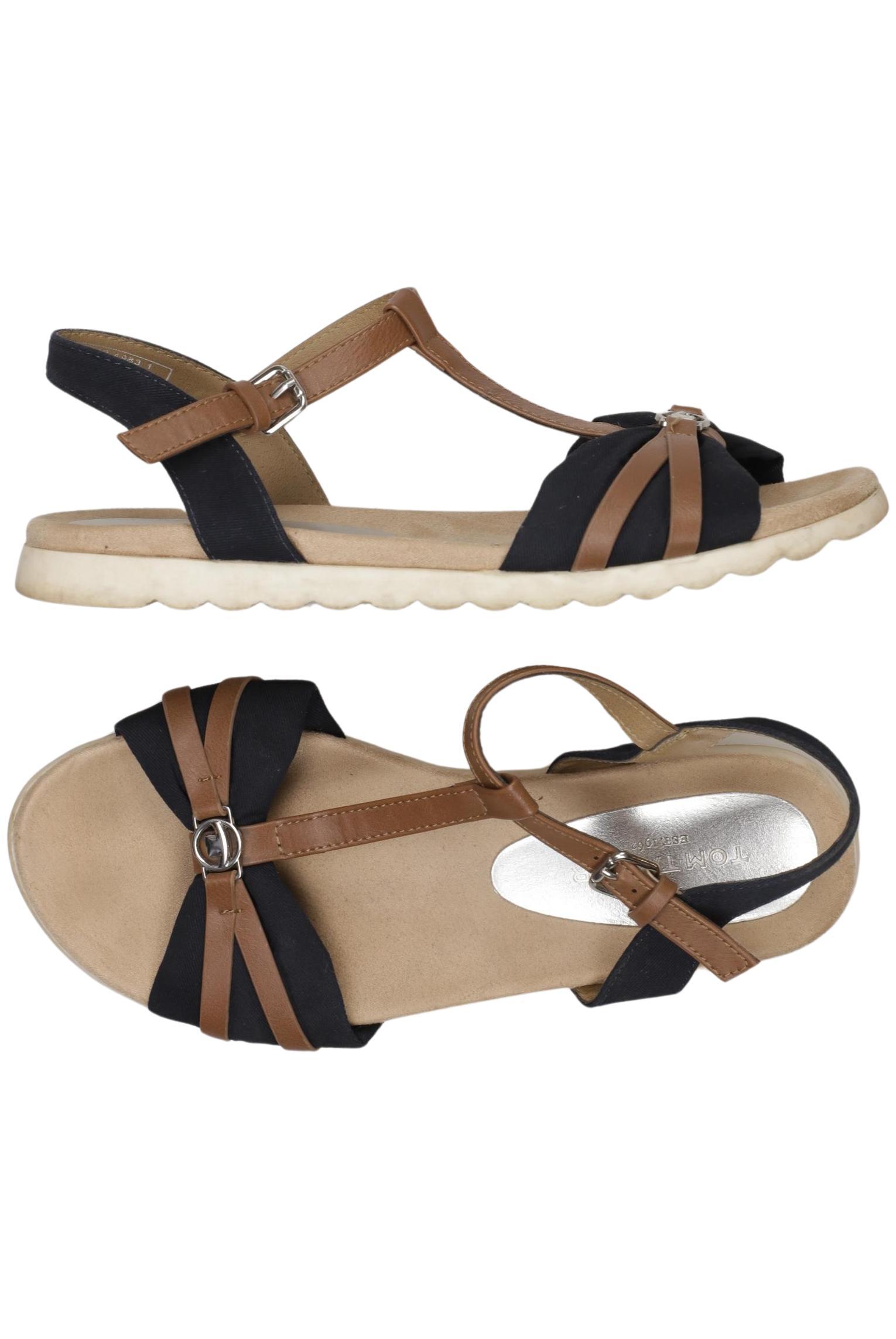 

Tom Tailor Damen Sandale, schwarz, Gr. 38