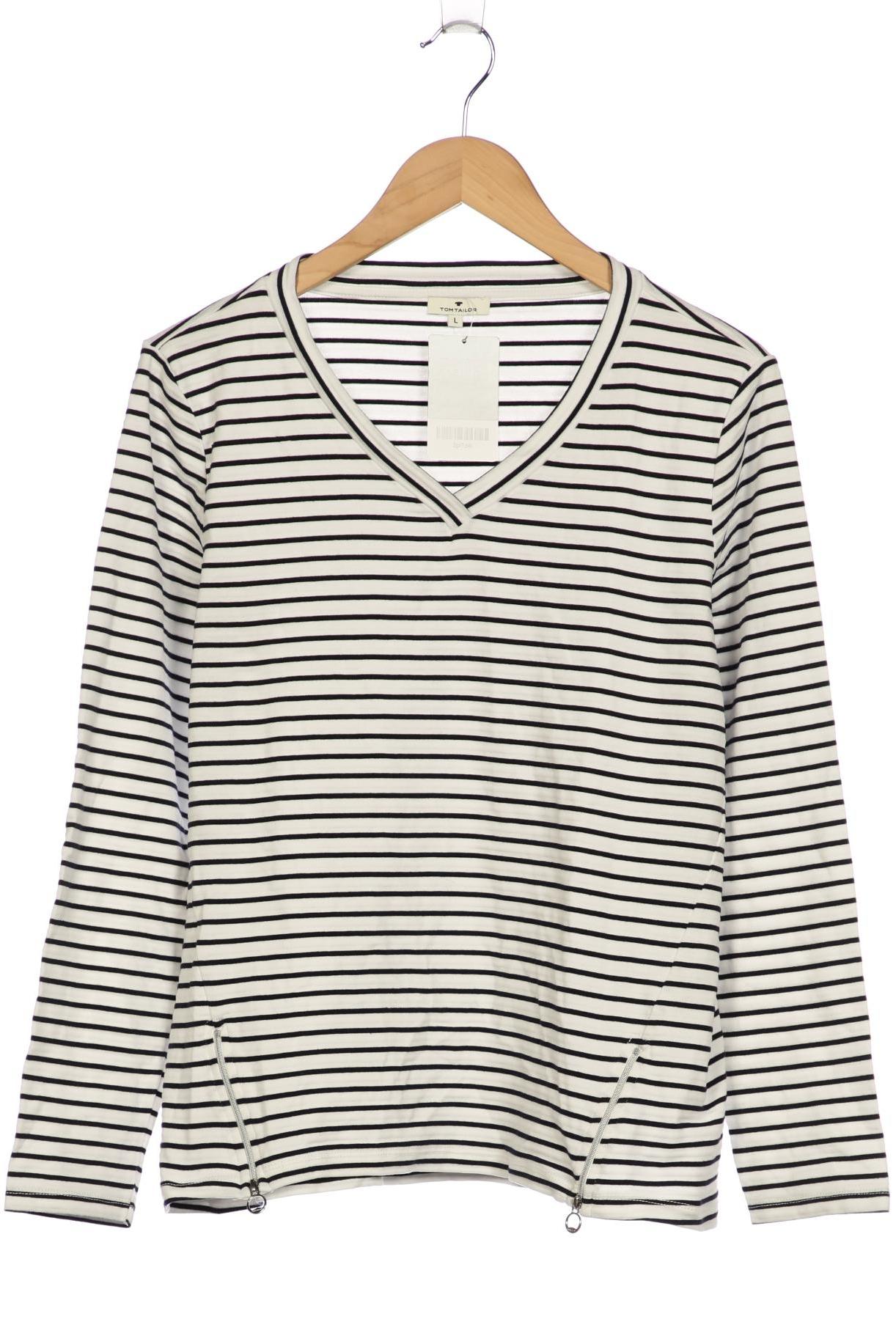 

Tom Tailor Damen Langarmshirt, weiß, Gr. 42