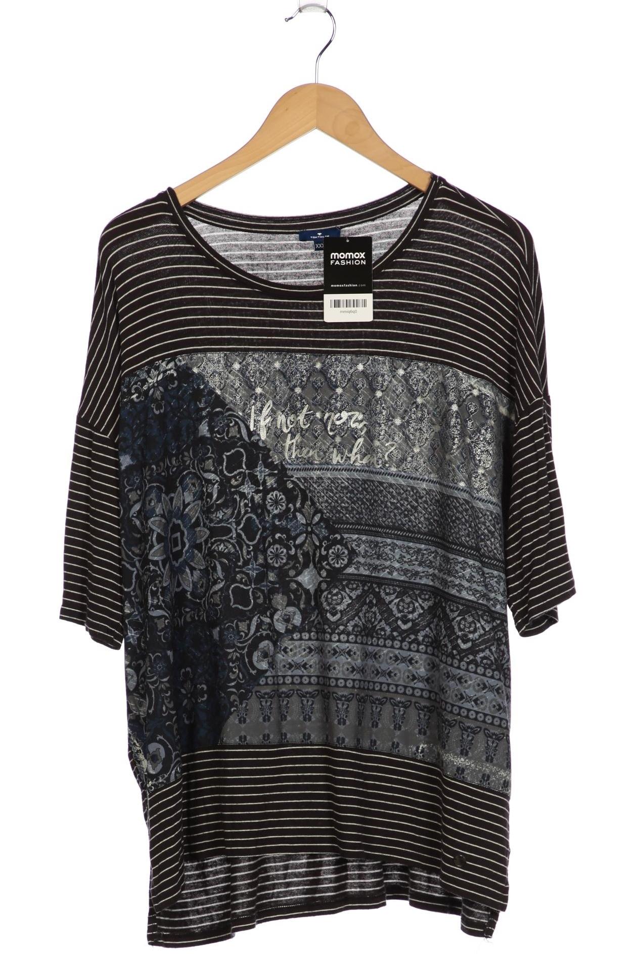 

Tom Tailor Damen T-Shirt, schwarz, Gr. 48
