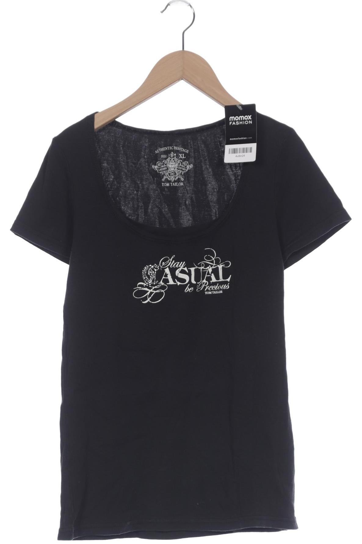 

Tom Tailor Damen T-Shirt, schwarz, Gr. 44