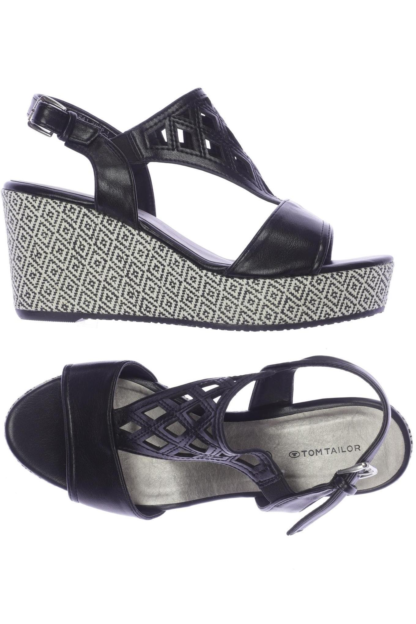 

Tom Tailor Damen Sandale, schwarz, Gr. 38
