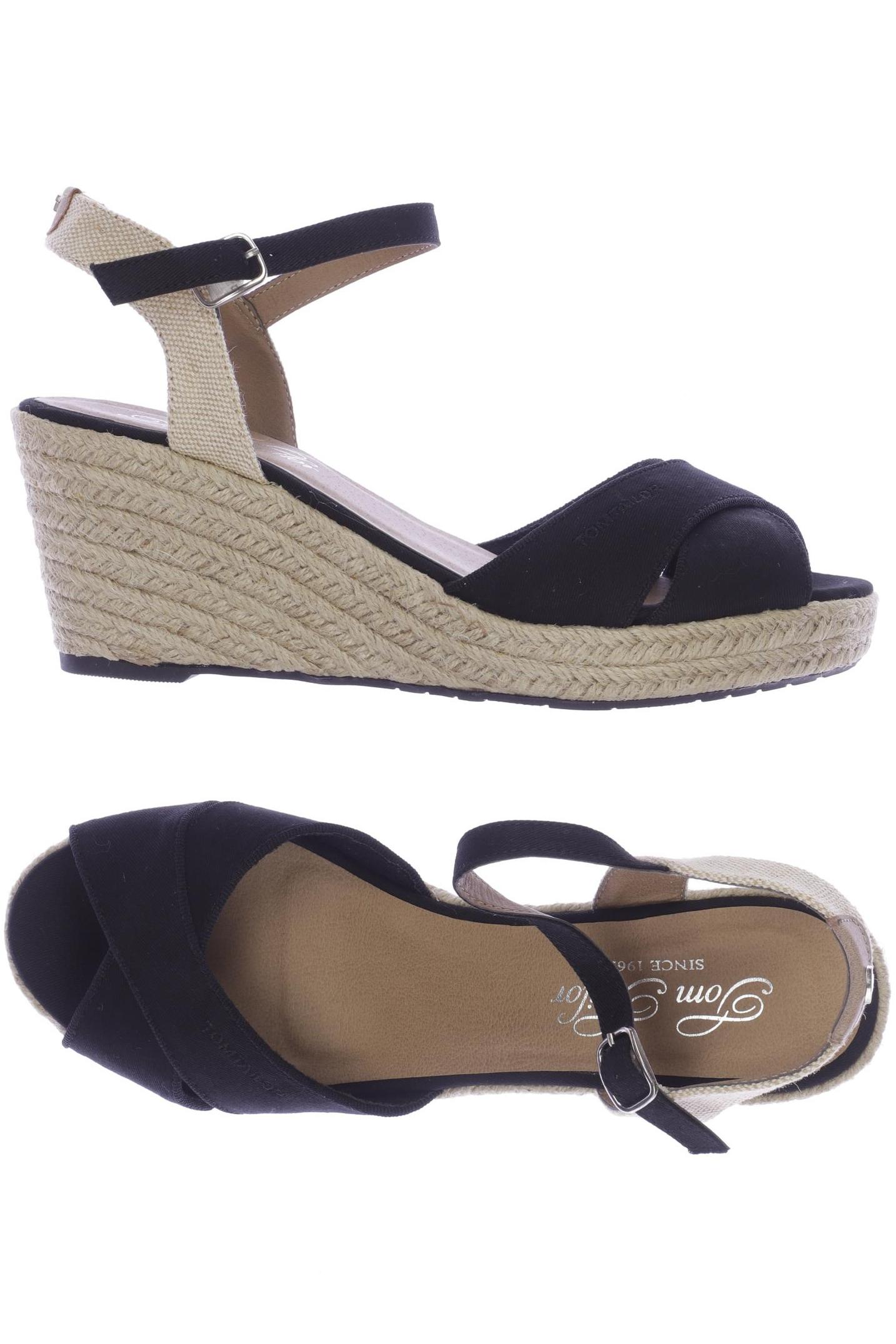 

Tom Tailor Damen Sandale, schwarz