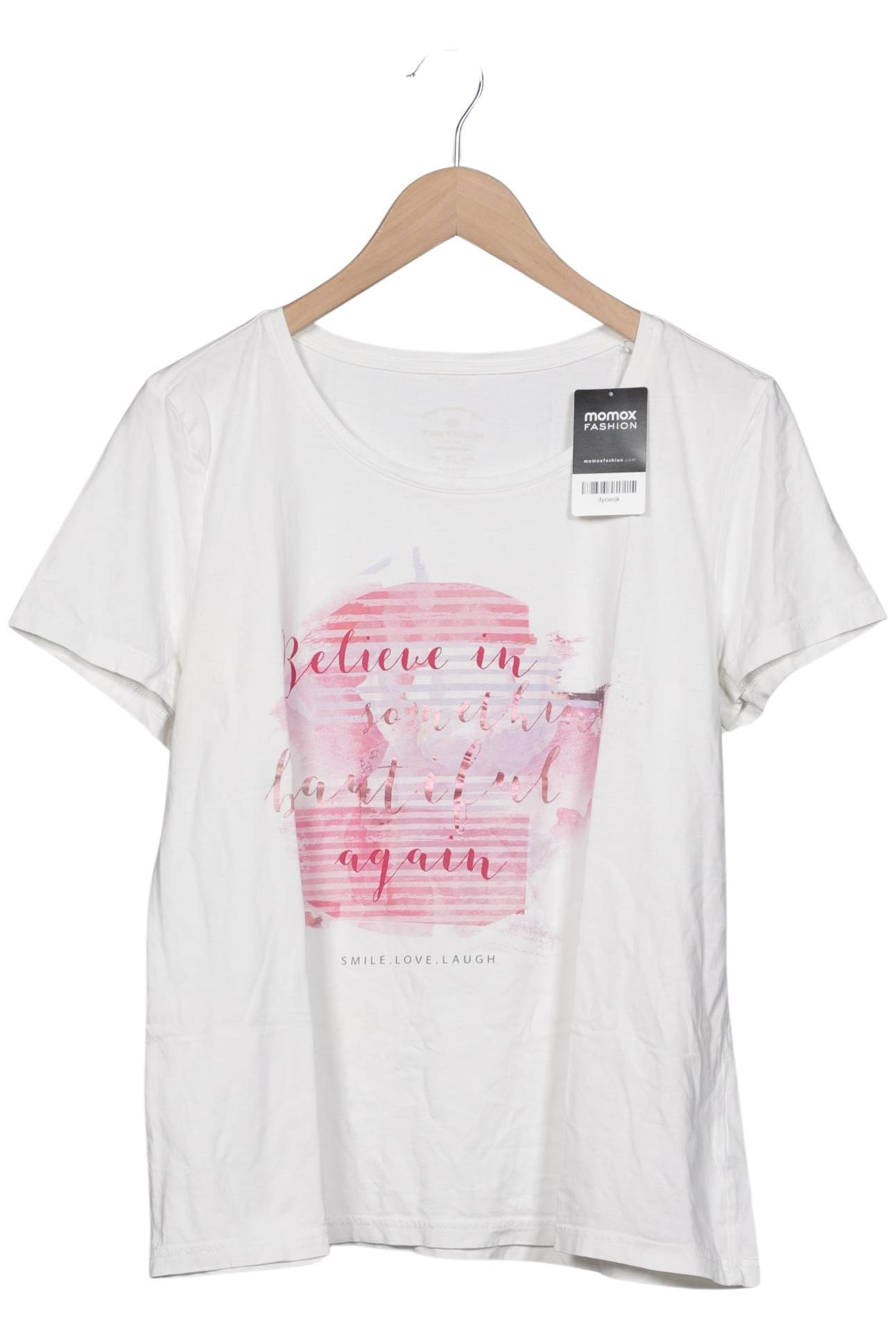 

Tom Tailor Damen T-Shirt, weiß, Gr. 44