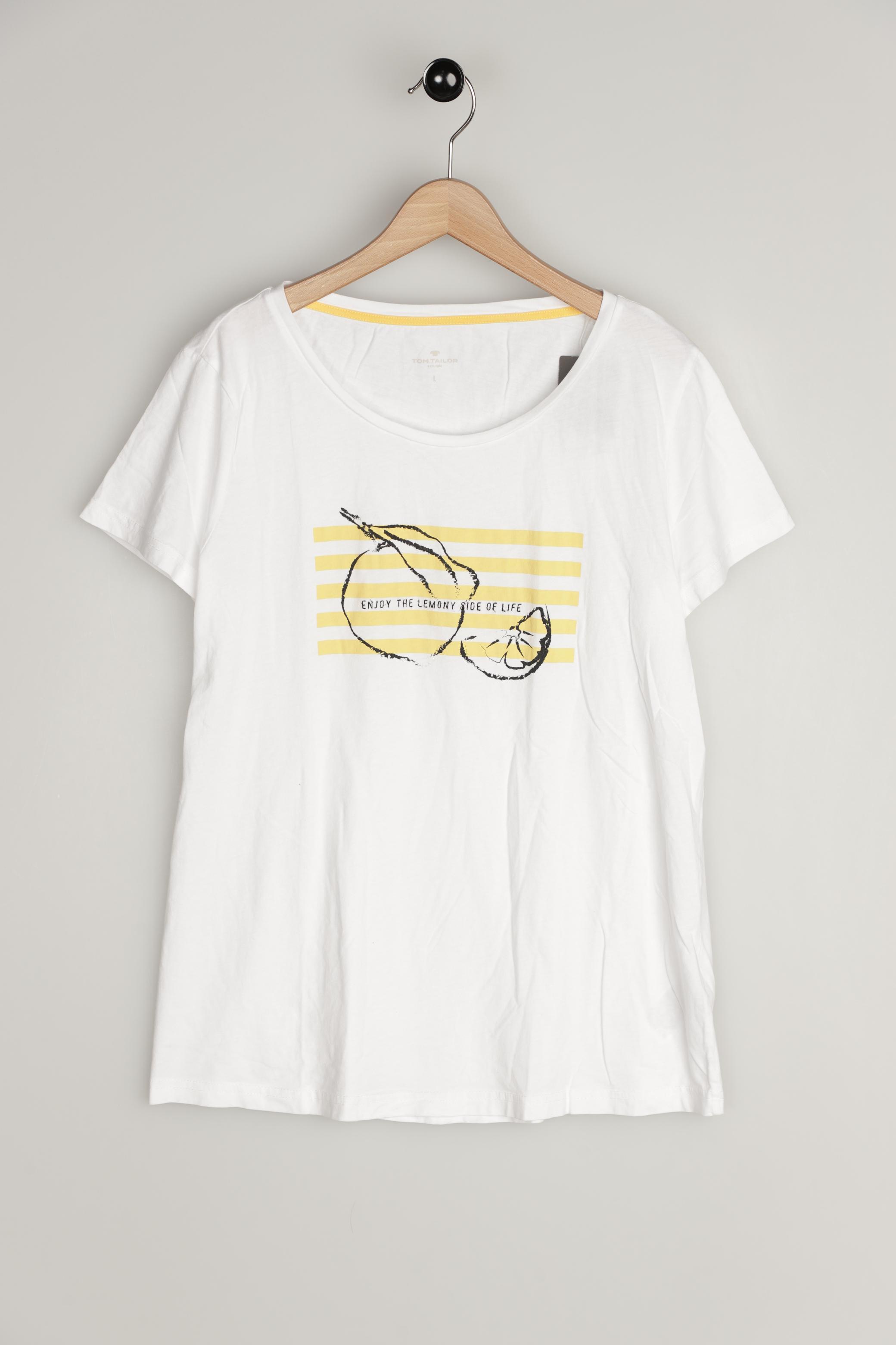 

Tom Tailor Damen T-Shirt, weiß, Gr. 42