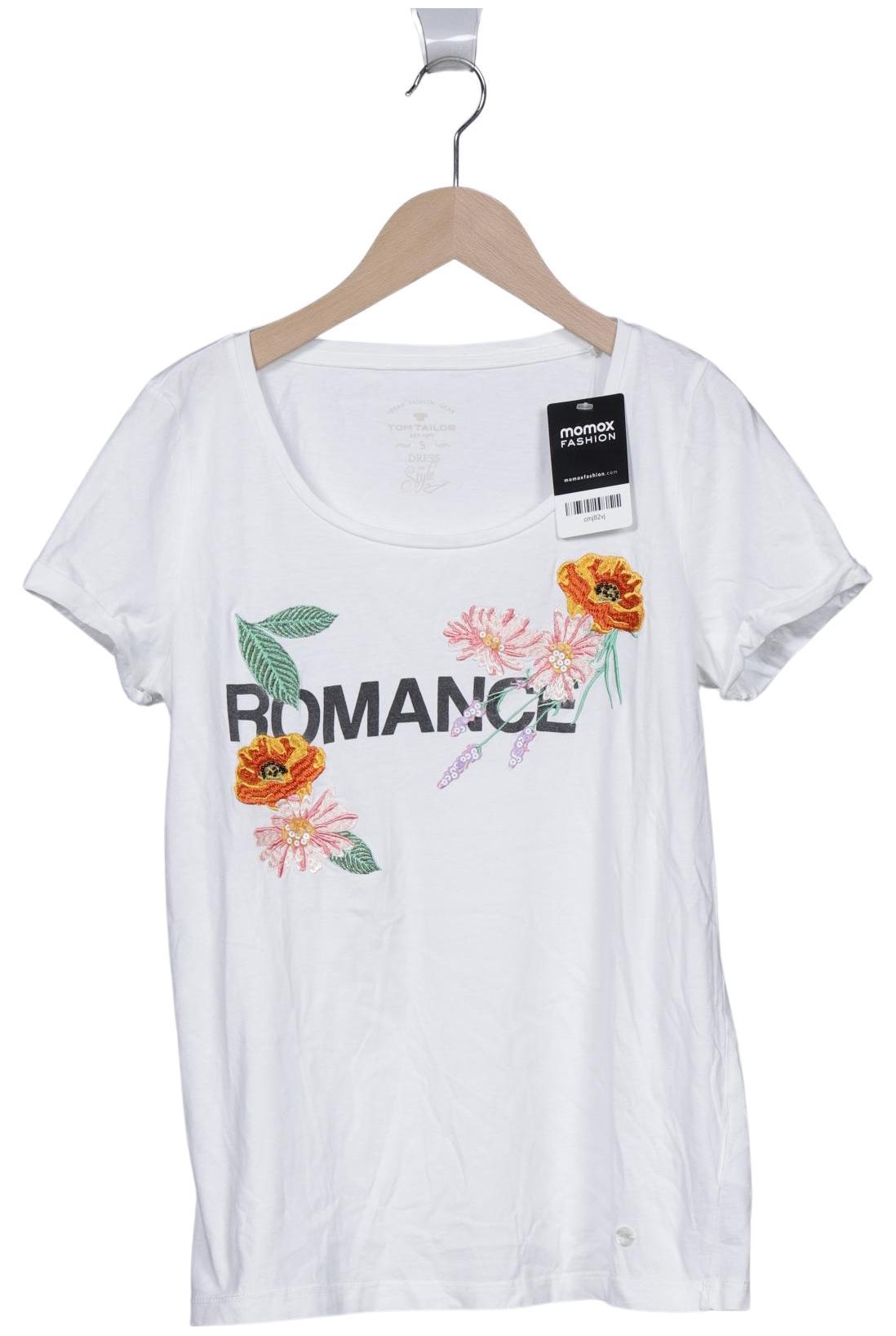 

Tom Tailor Damen T-Shirt, weiß, Gr. 36