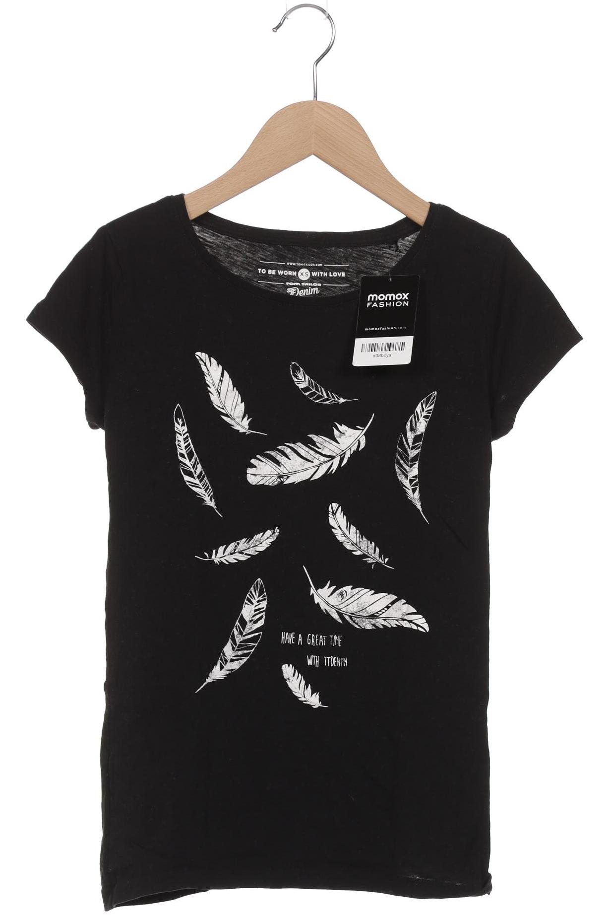

Tom Tailor Damen T-Shirt, schwarz, Gr. 34