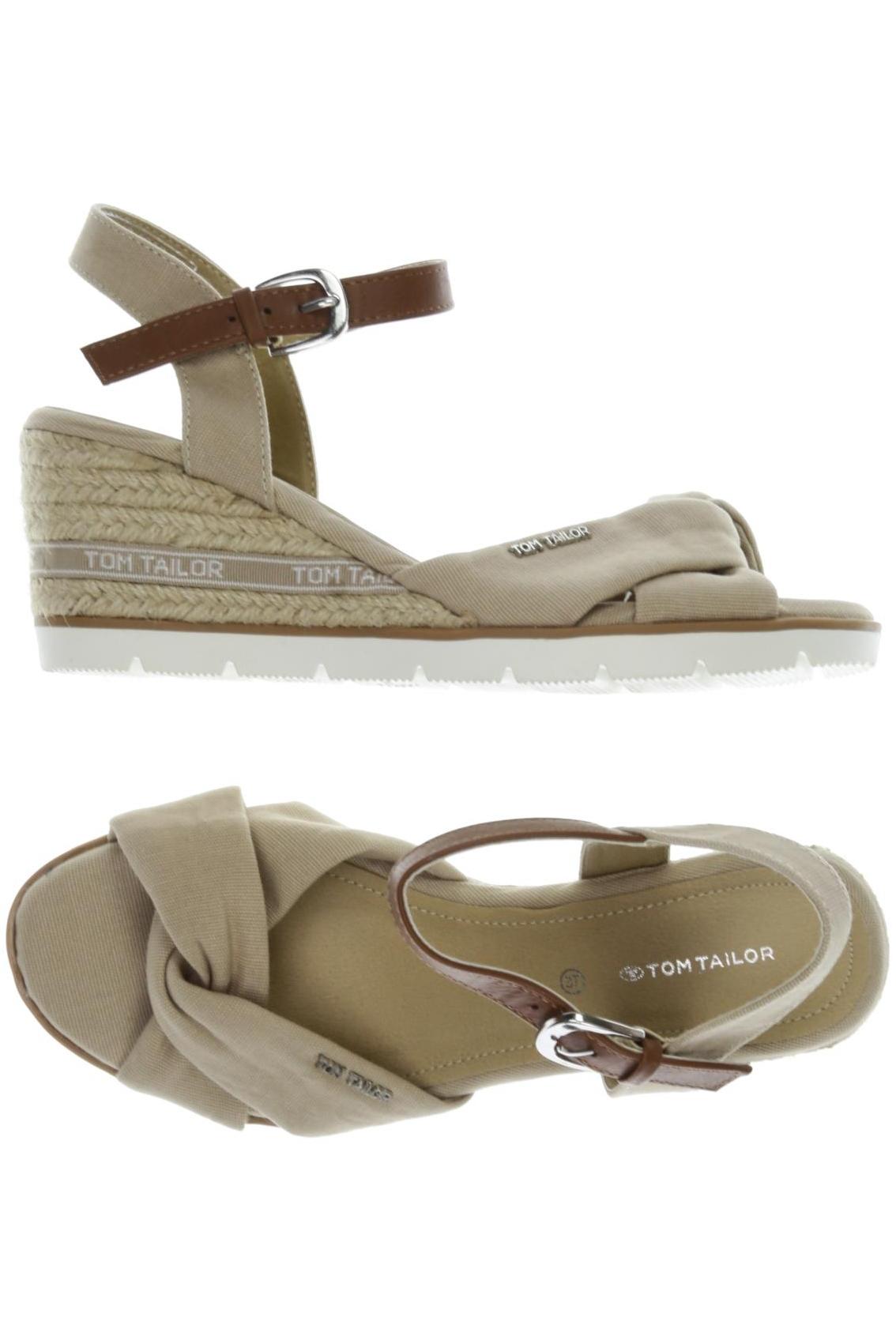 

Tom Tailor Damen Sandale, beige, Gr. 37