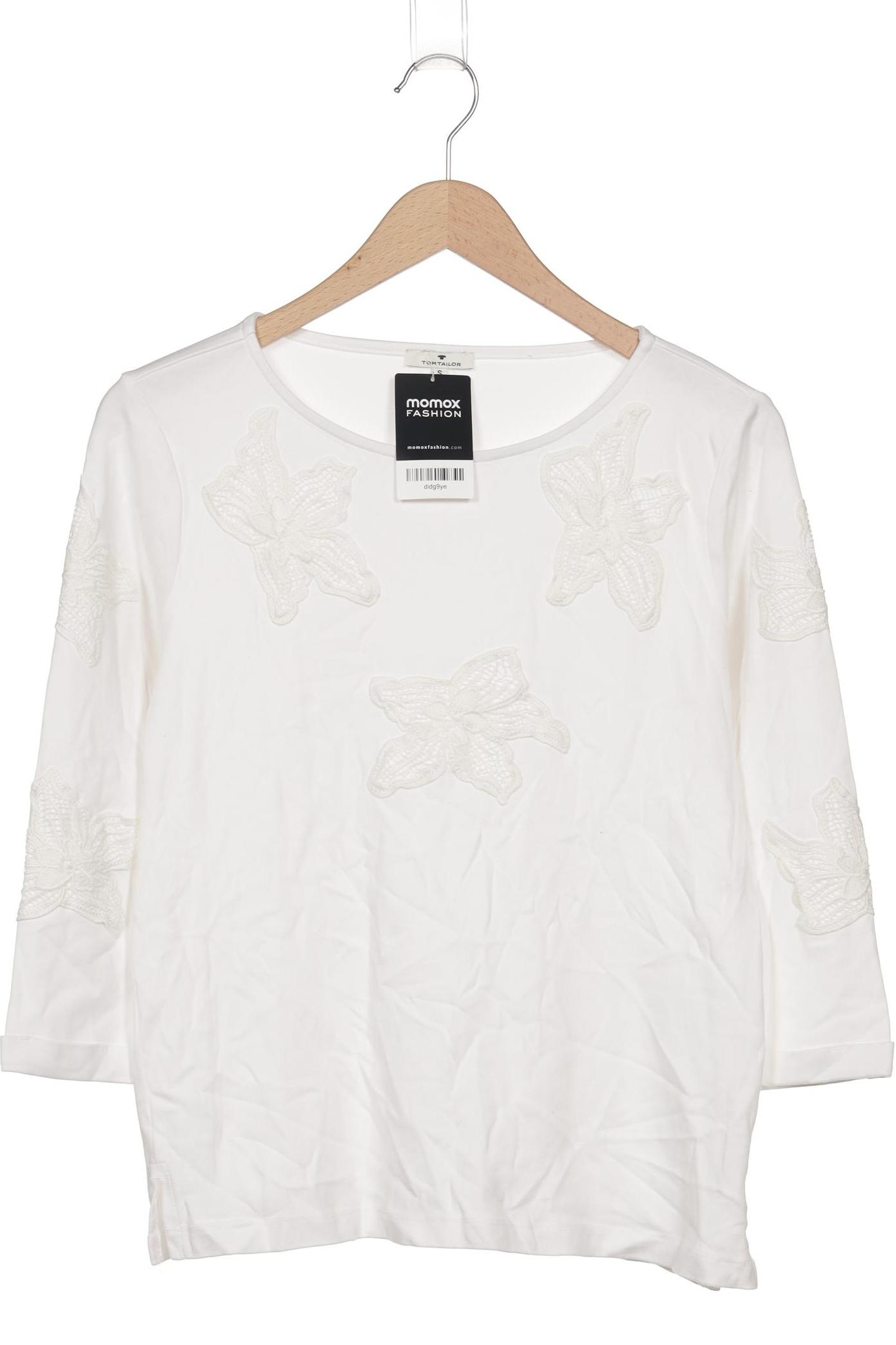

Tom Tailor Damen Langarmshirt, weiß, Gr. 36