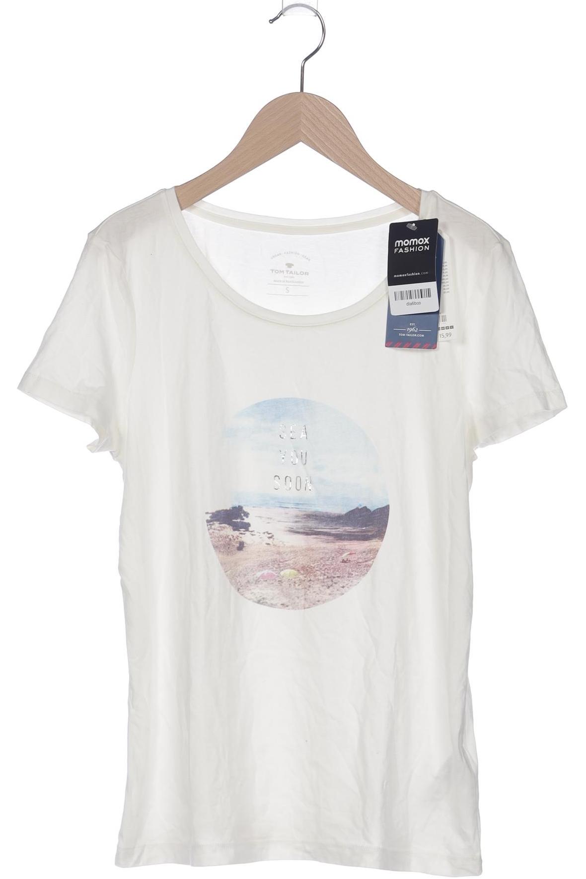 

Tom Tailor Damen T-Shirt, weiß, Gr. 36