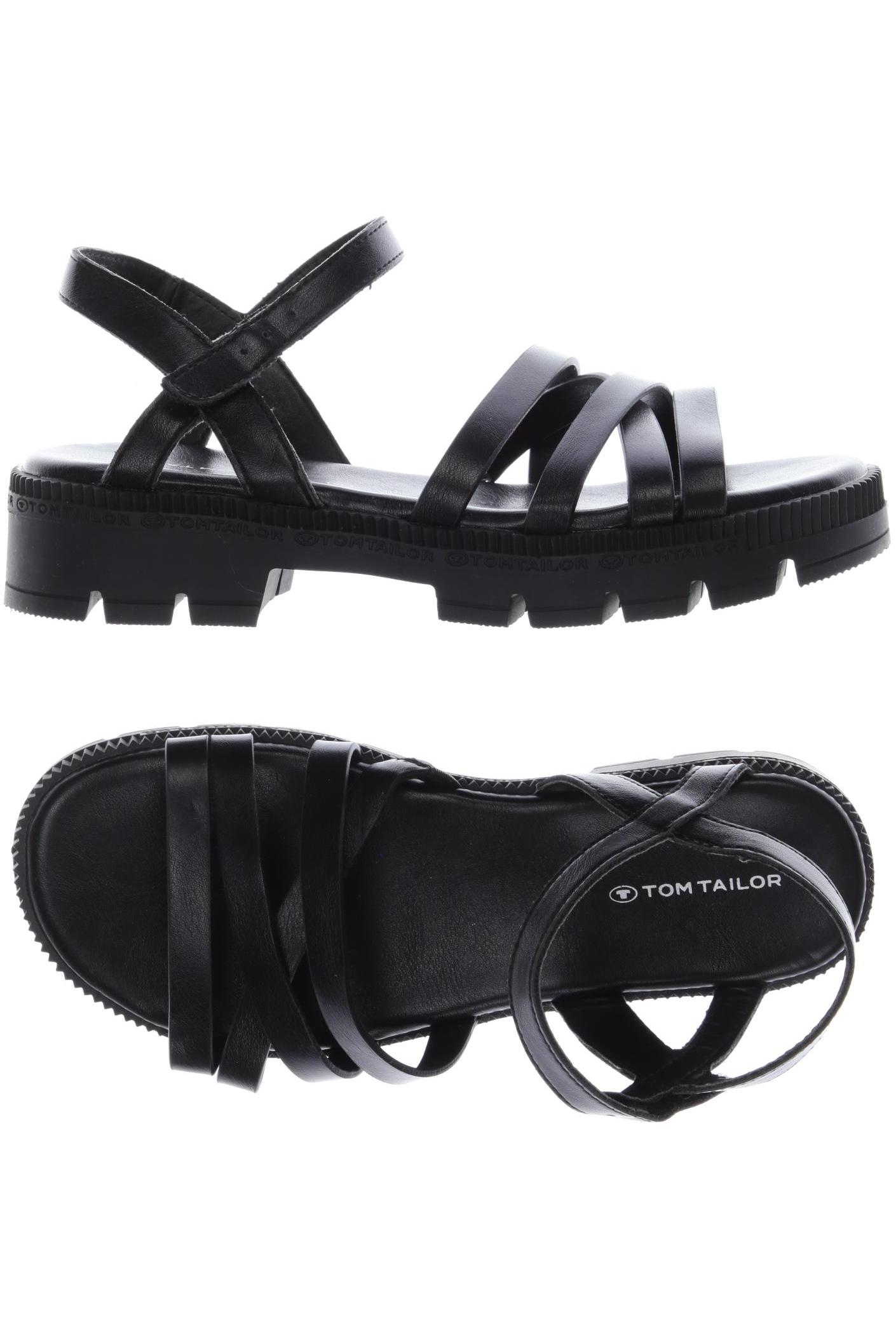 

Tom Tailor Damen Sandale, schwarz, Gr. 38