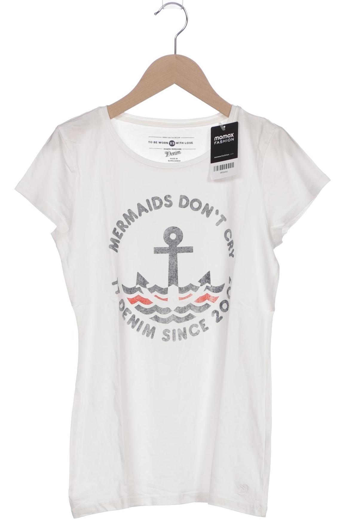 

Tom Tailor Damen T-Shirt, weiß, Gr. 34