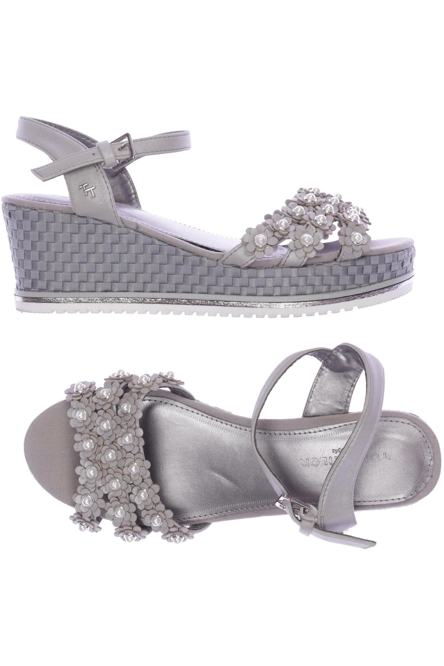

Tom Tailor Damen Sandale, silber, Gr. 38