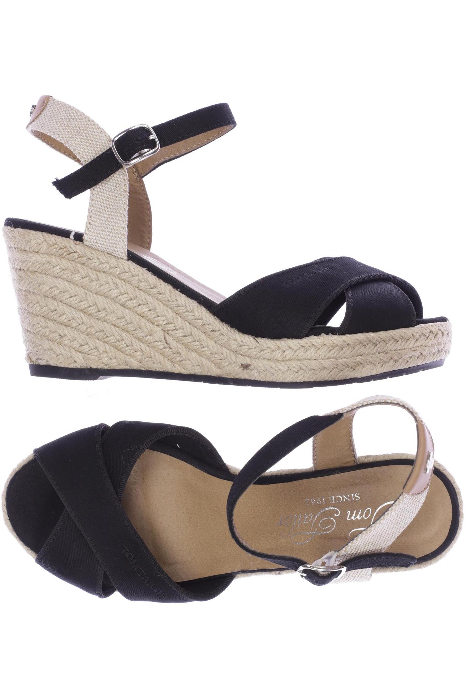 

Tom Tailor Damen Sandale, schwarz, Gr. 36