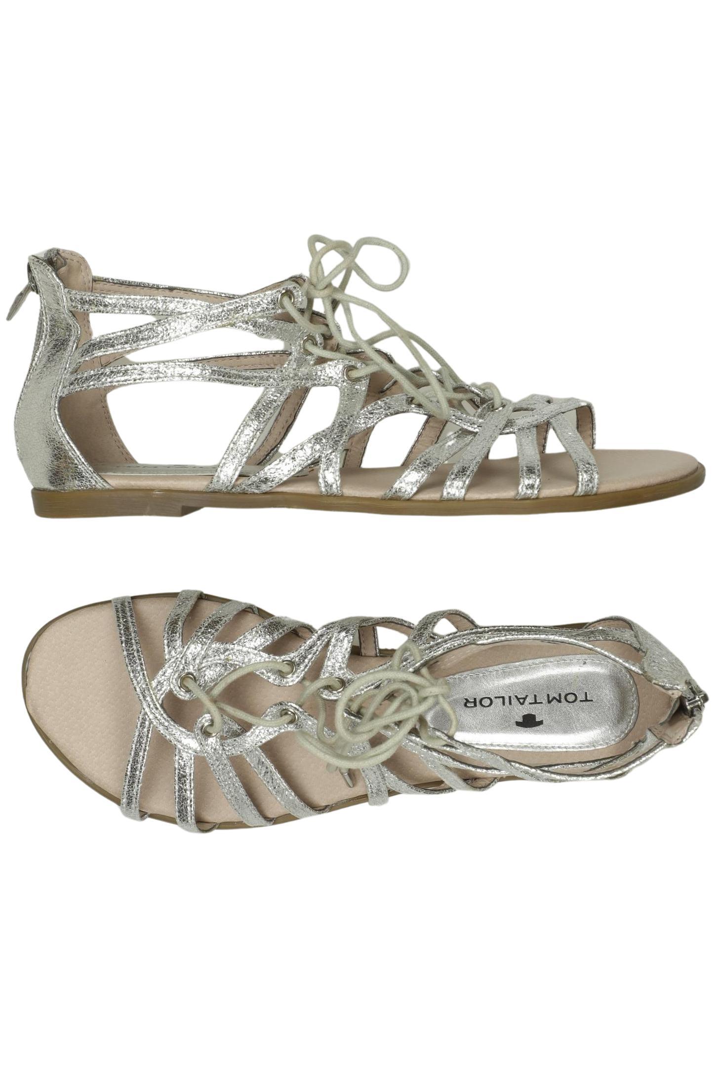 

Tom Tailor Damen Sandale, silber, Gr. 40
