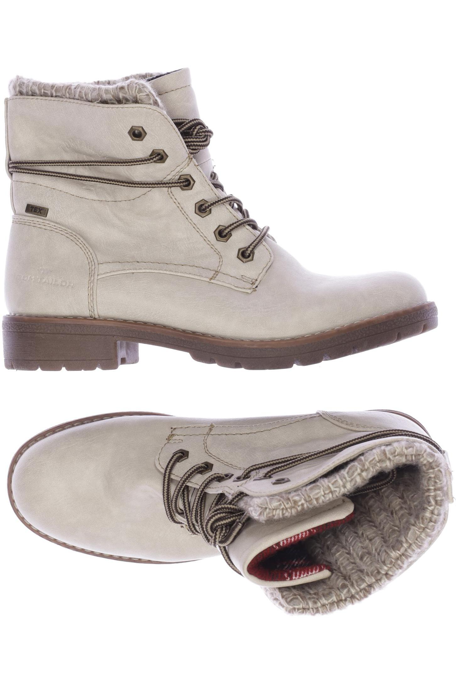 

Tom Tailor Damen Stiefelette, cremeweiß