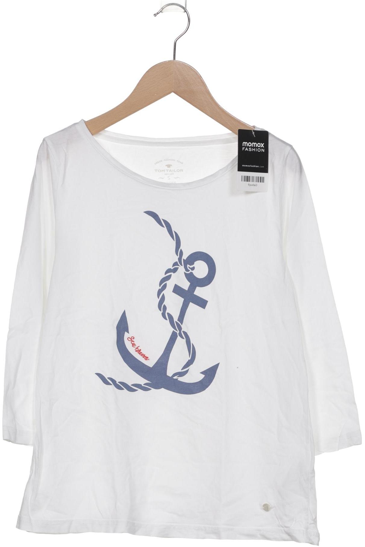 

Tom Tailor Damen Langarmshirt, weiß, Gr. 36