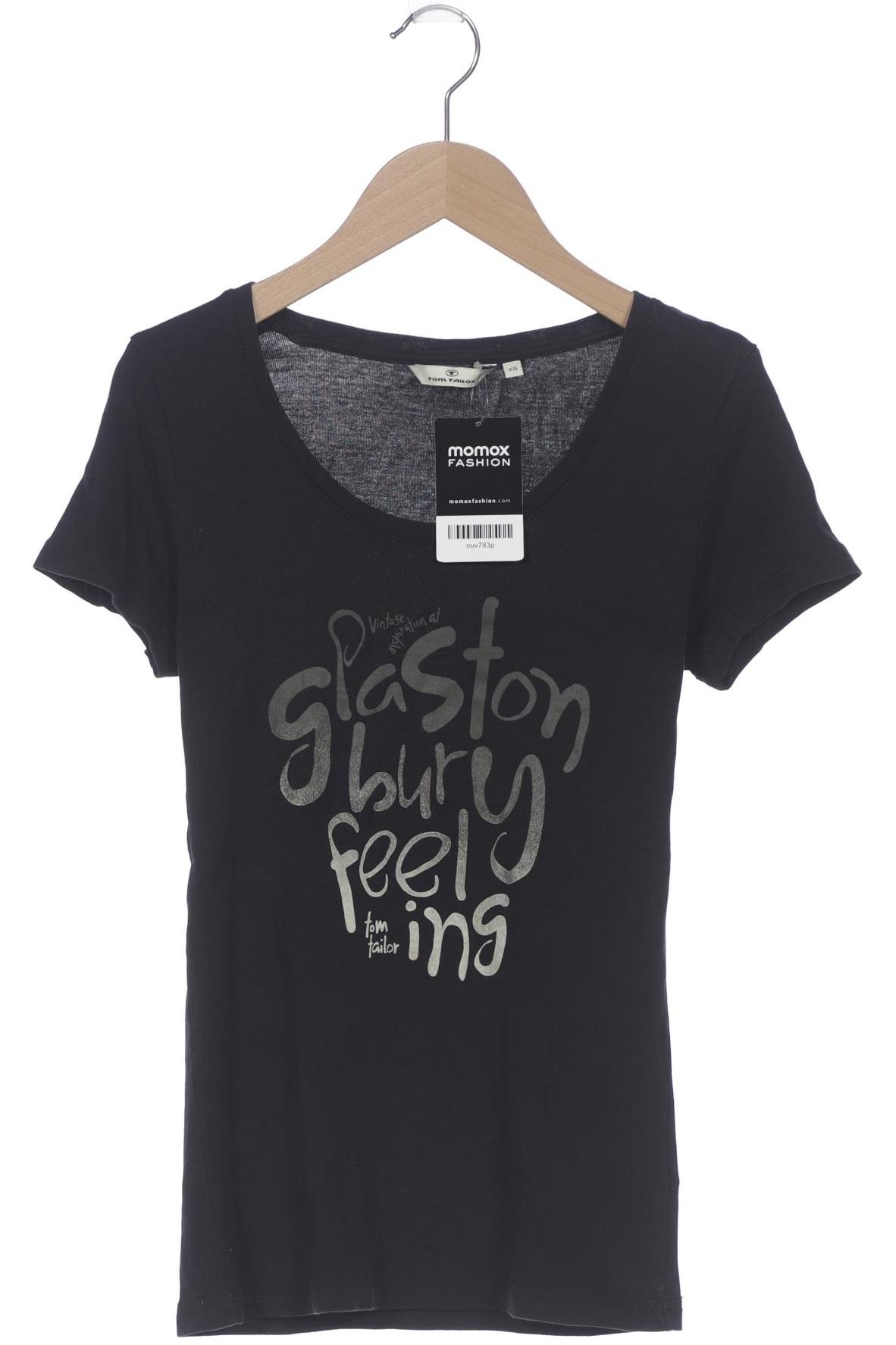

Tom Tailor Damen T-Shirt, schwarz, Gr. 34
