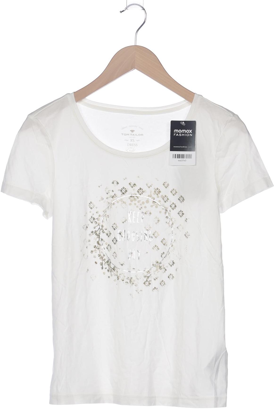 

Tom Tailor Damen T-Shirt, weiß, Gr. 34