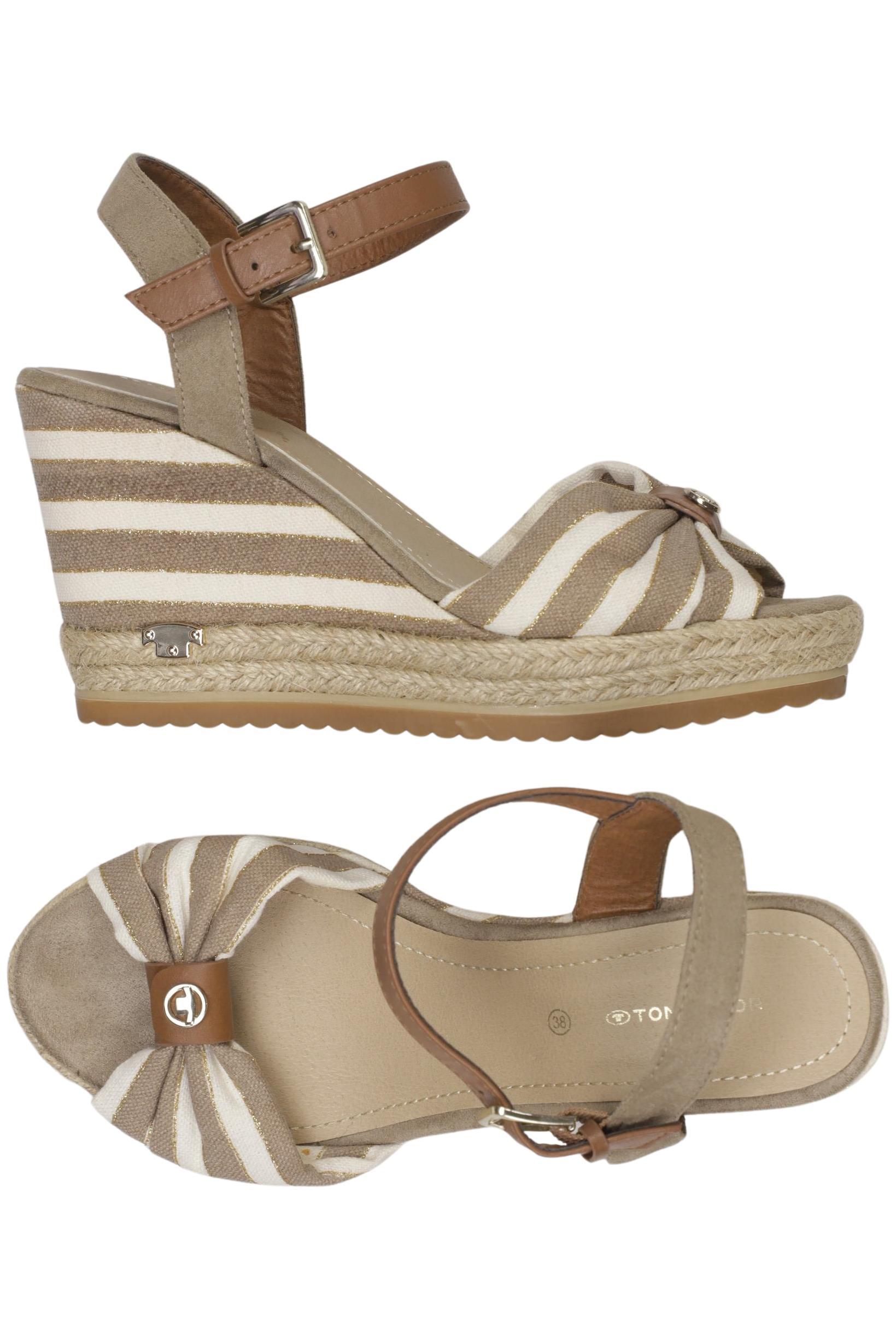 

Tom Tailor Damen Sandale, beige, Gr. 38