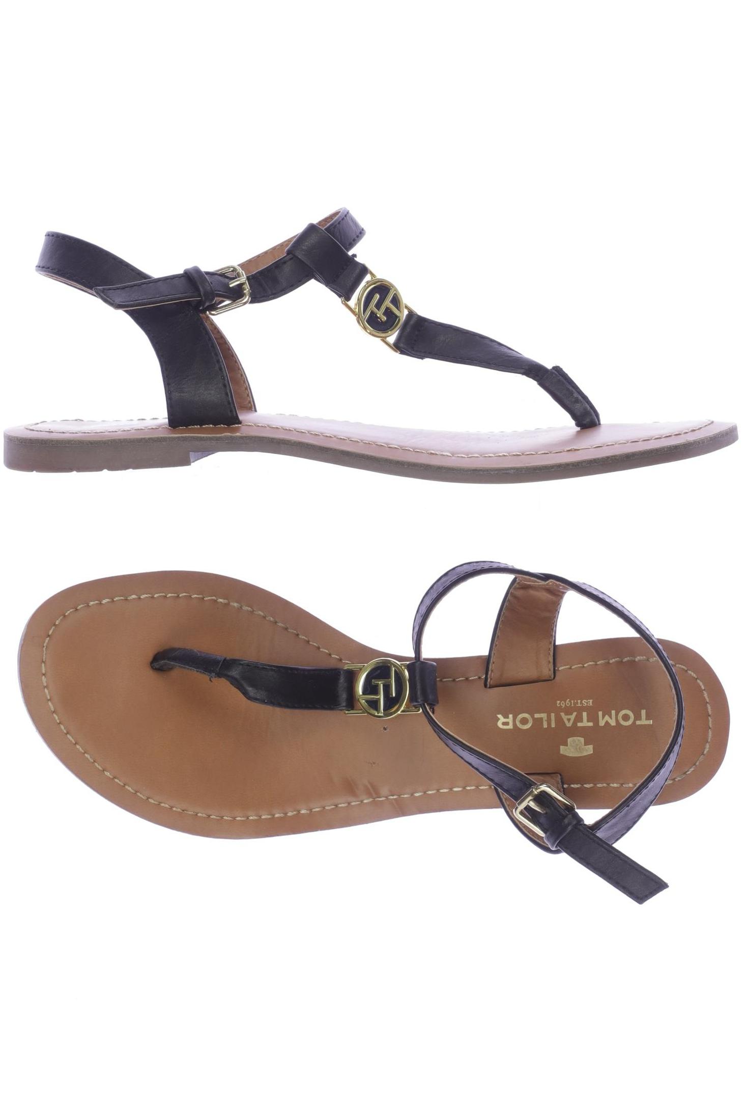 

Tom Tailor Damen Sandale, schwarz, Gr. 38