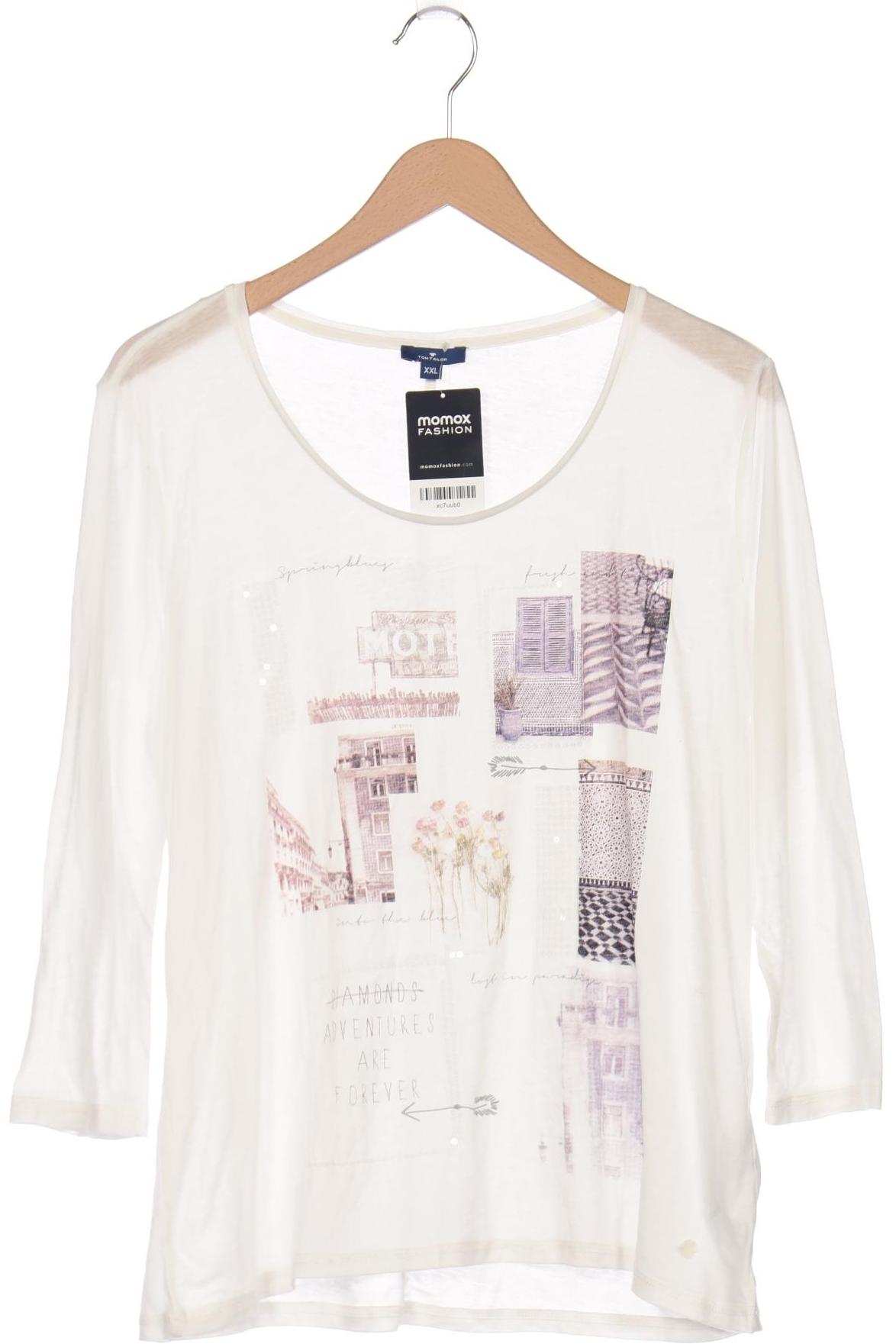

Tom Tailor Damen Langarmshirt, weiß, Gr. 46