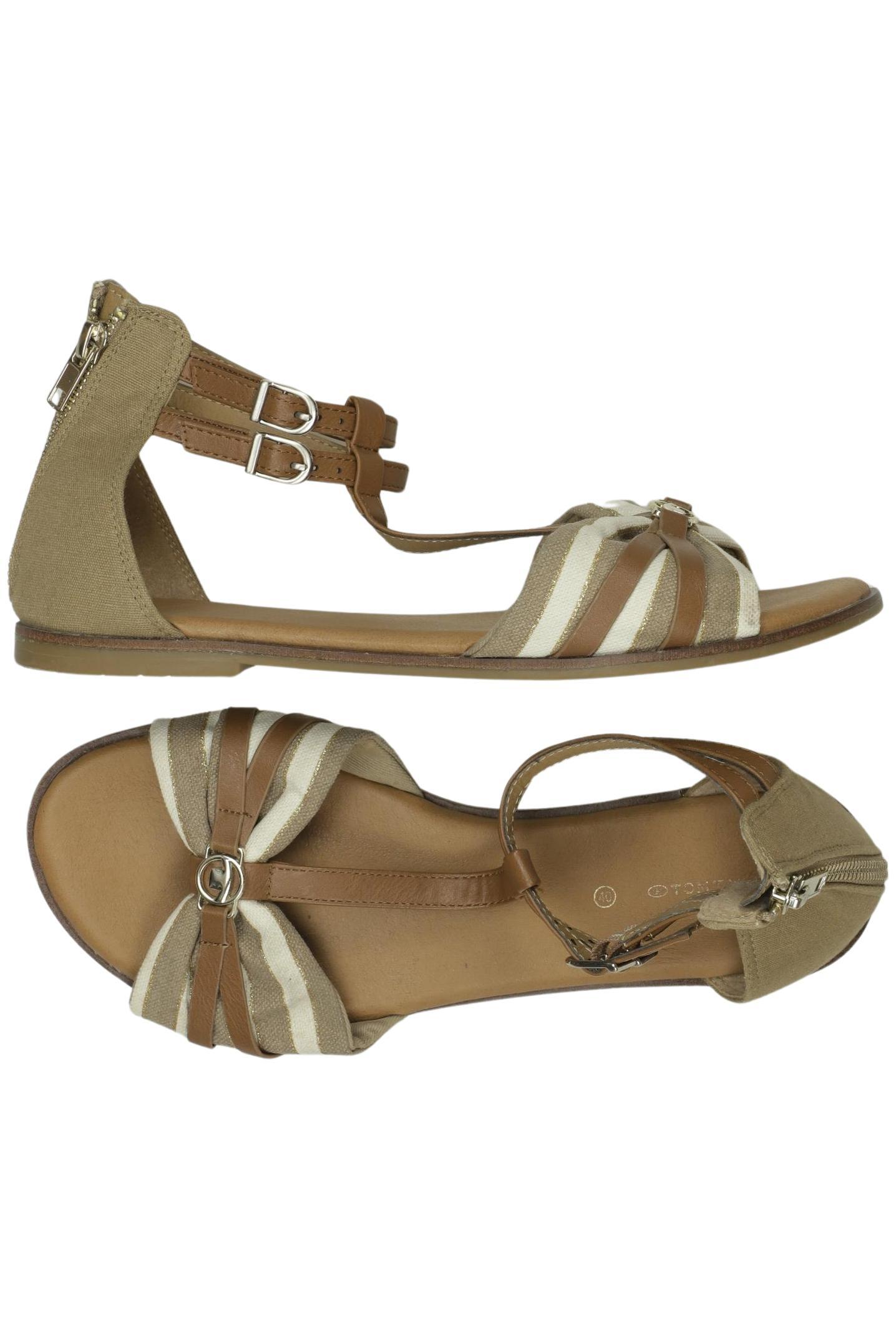 

Tom Tailor Damen Sandale, beige, Gr. 40