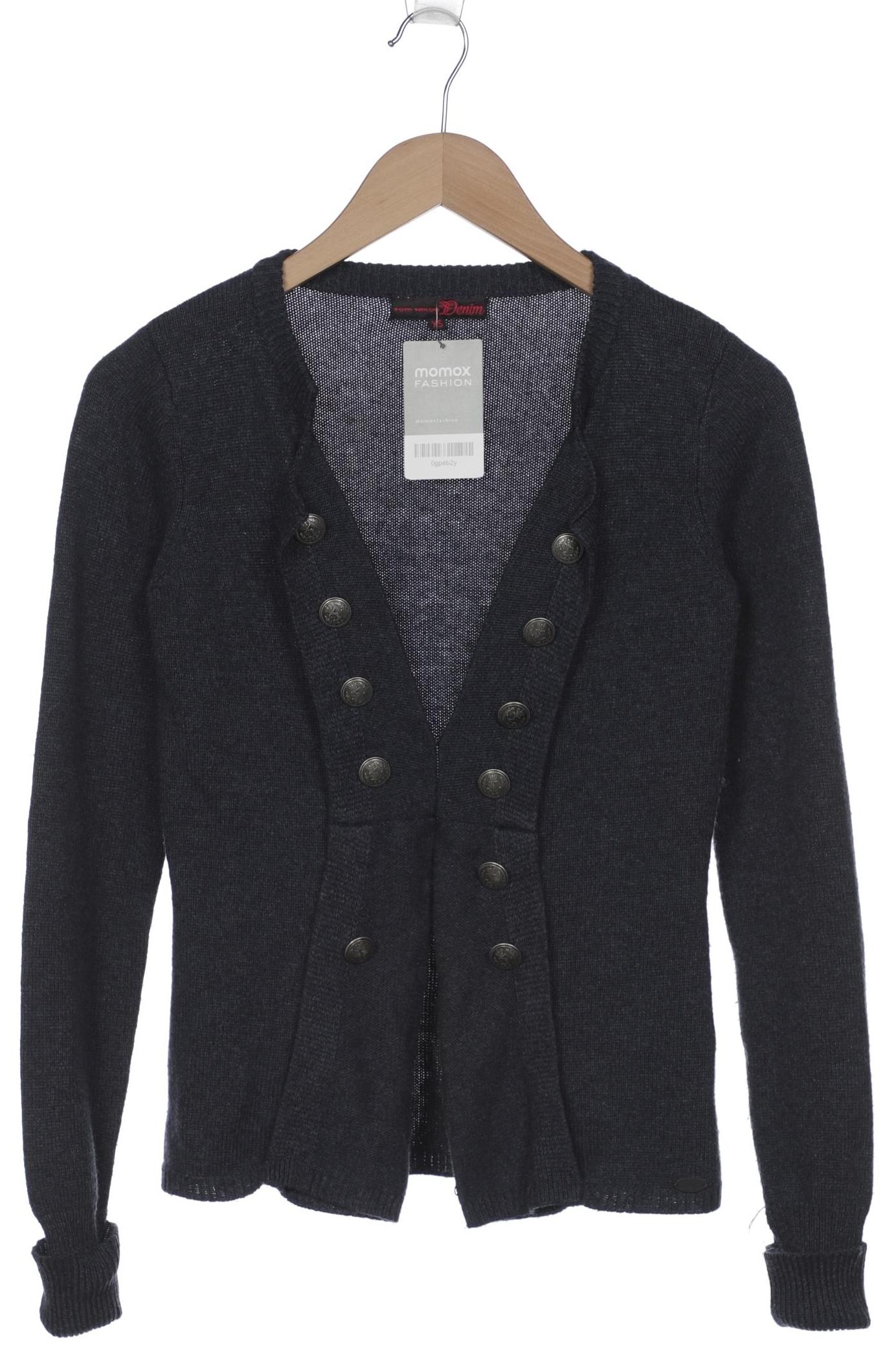

TOM Tailor Denim Damen Strickjacke, grau, Gr. 34