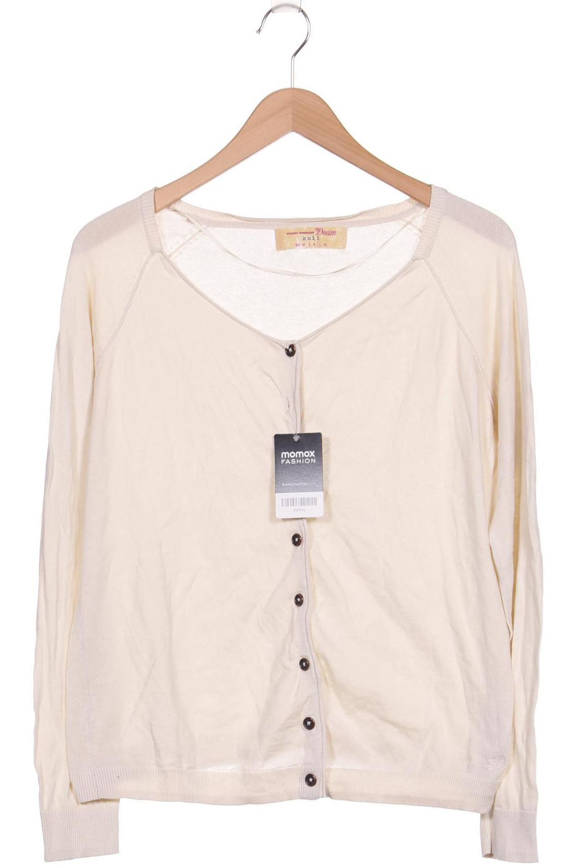 

TOM Tailor Denim Damen Strickjacke, beige, Gr. 42