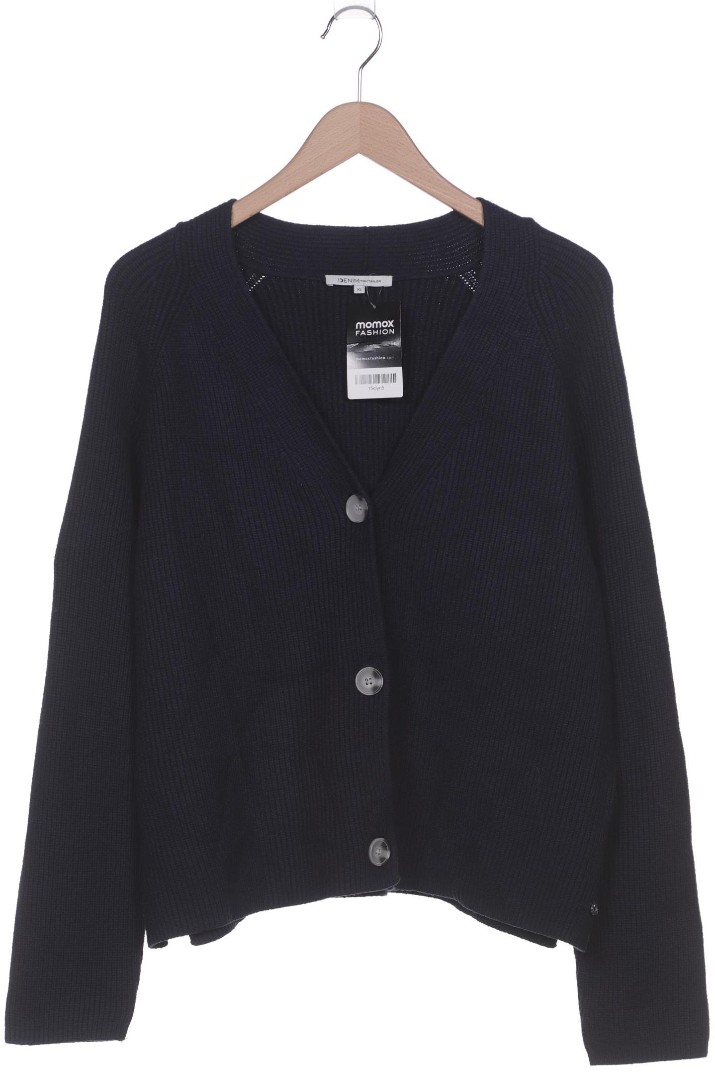 

TOM Tailor Denim Damen Strickjacke, marineblau, Gr. 44