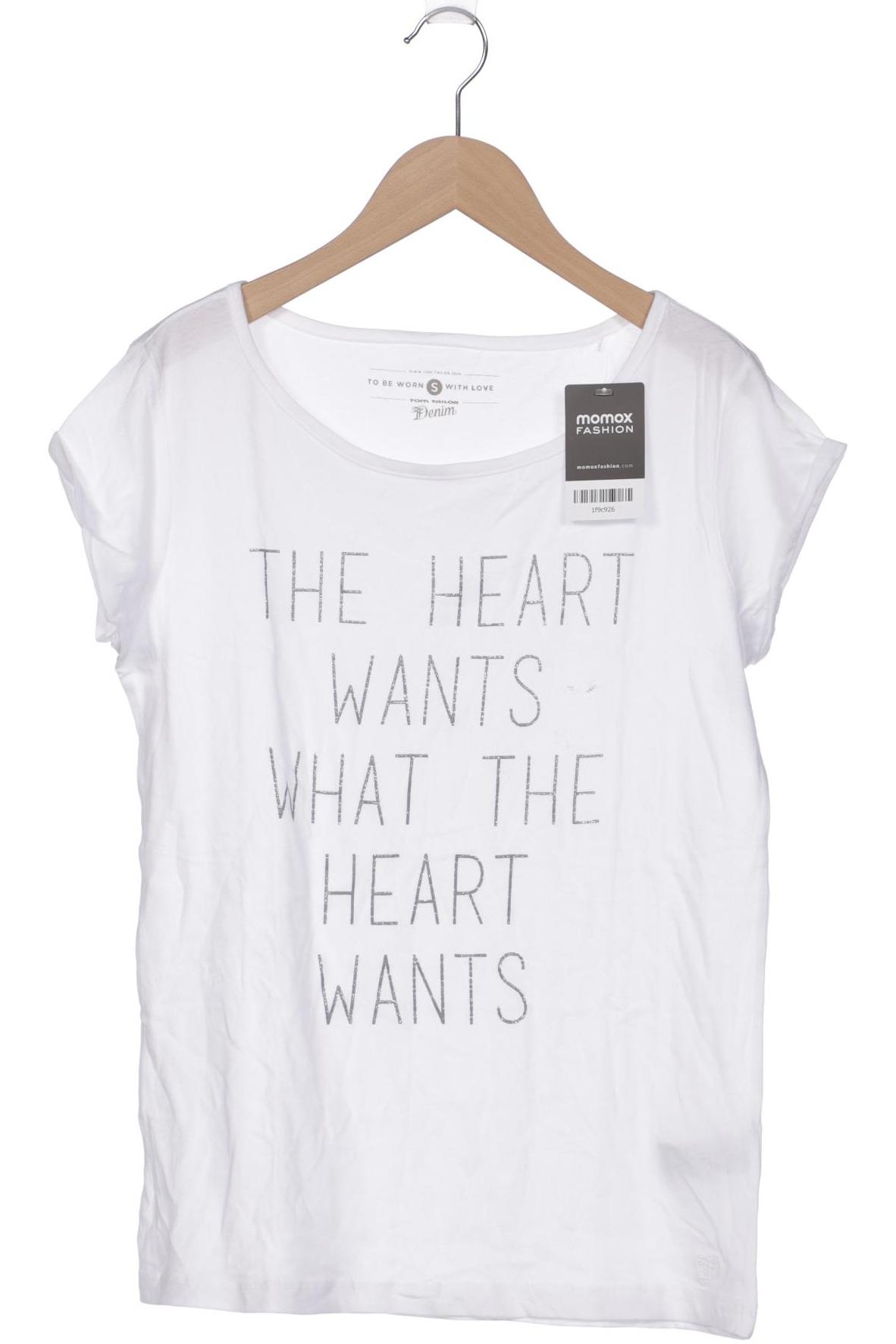 

TOM Tailor Denim Damen T-Shirt, weiß, Gr. 36