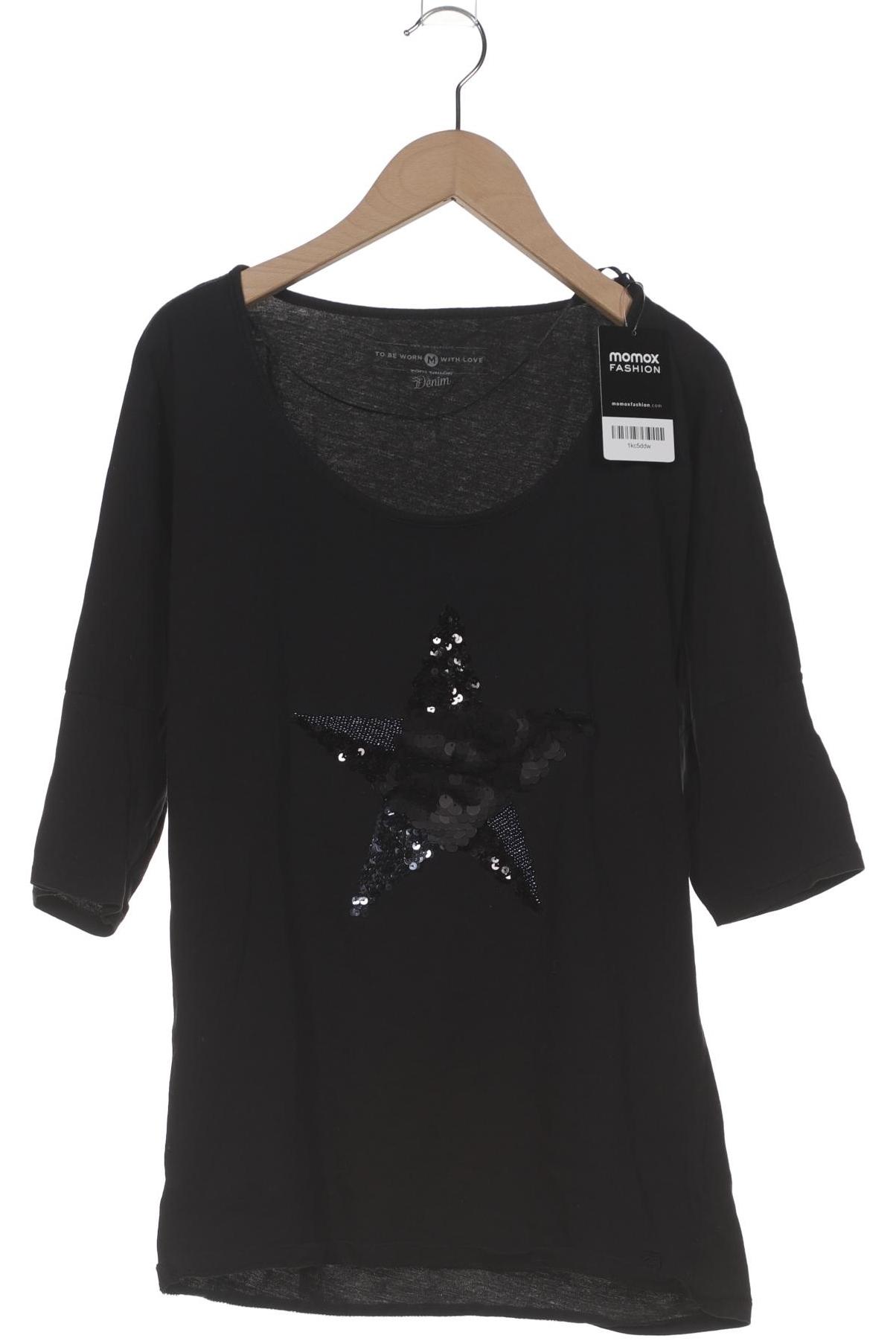 

TOM Tailor Denim Damen Langarmshirt, schwarz, Gr. 38