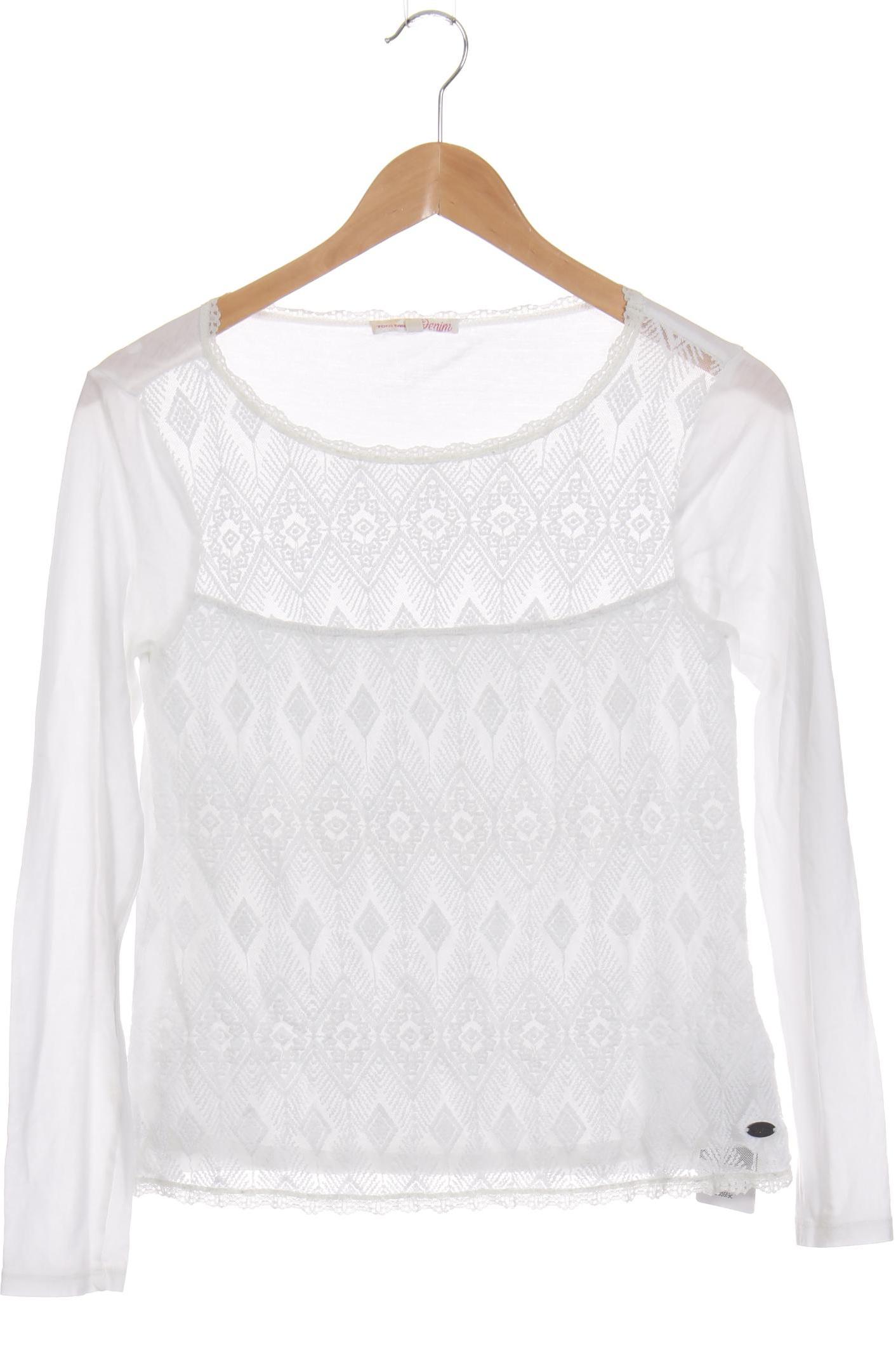 

TOM Tailor Denim Damen Langarmshirt, weiß, Gr.