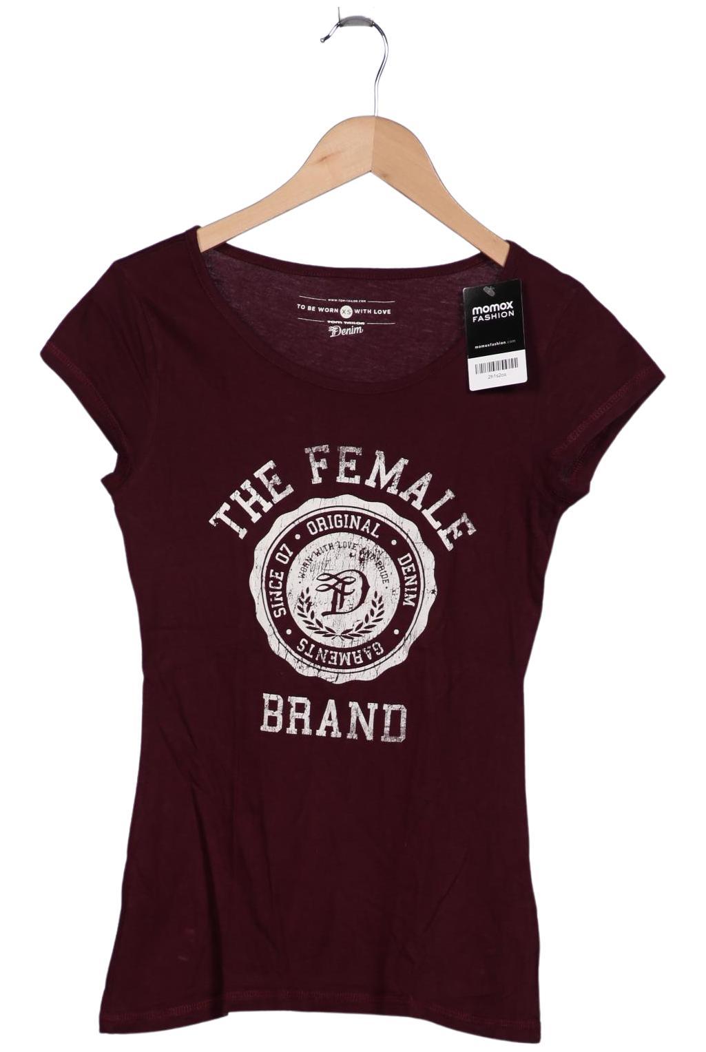 

TOM Tailor Denim Damen T-Shirt, bordeaux, Gr. 34