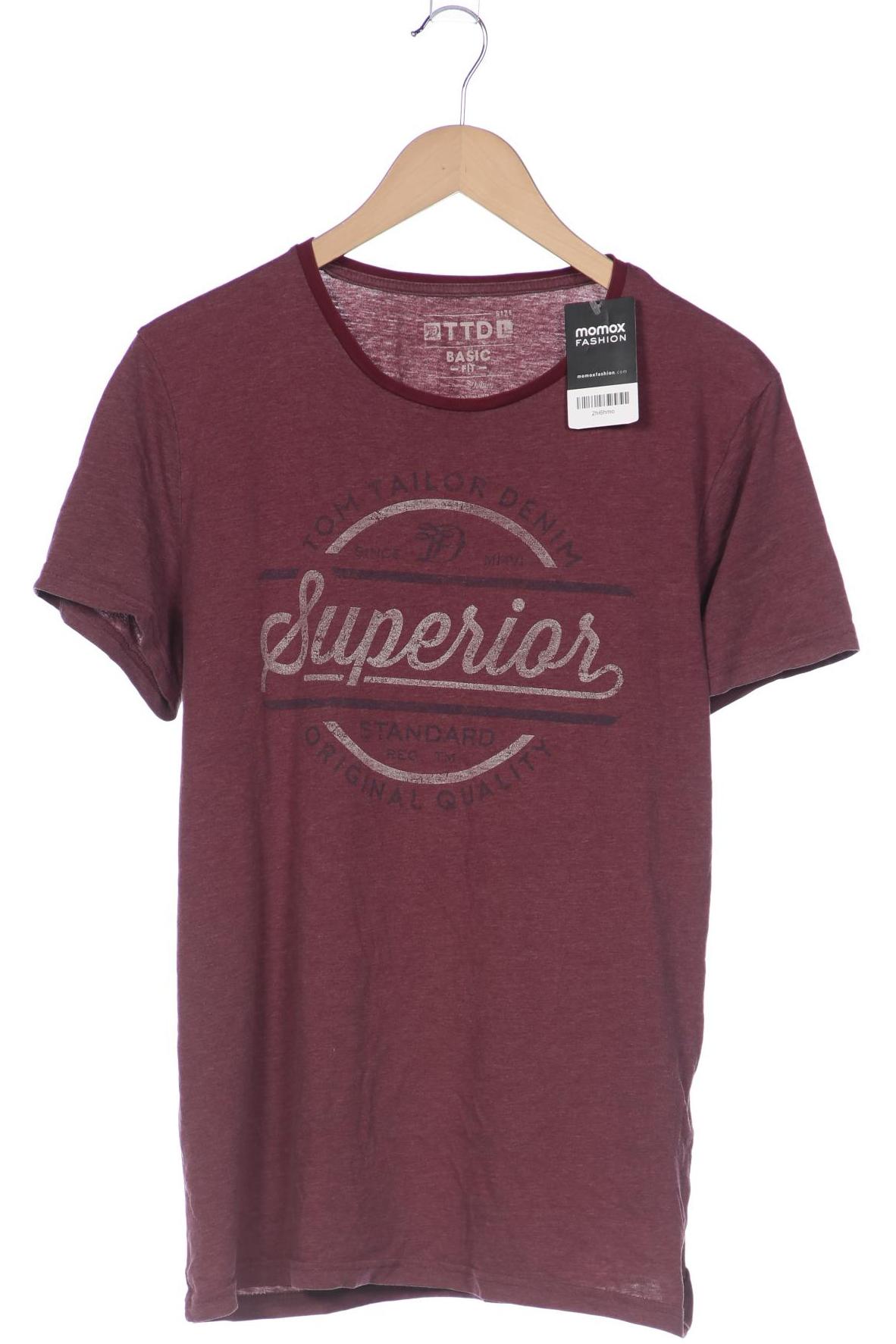 

TOM Tailor Denim Herren T-Shirt, bordeaux, Gr. 52