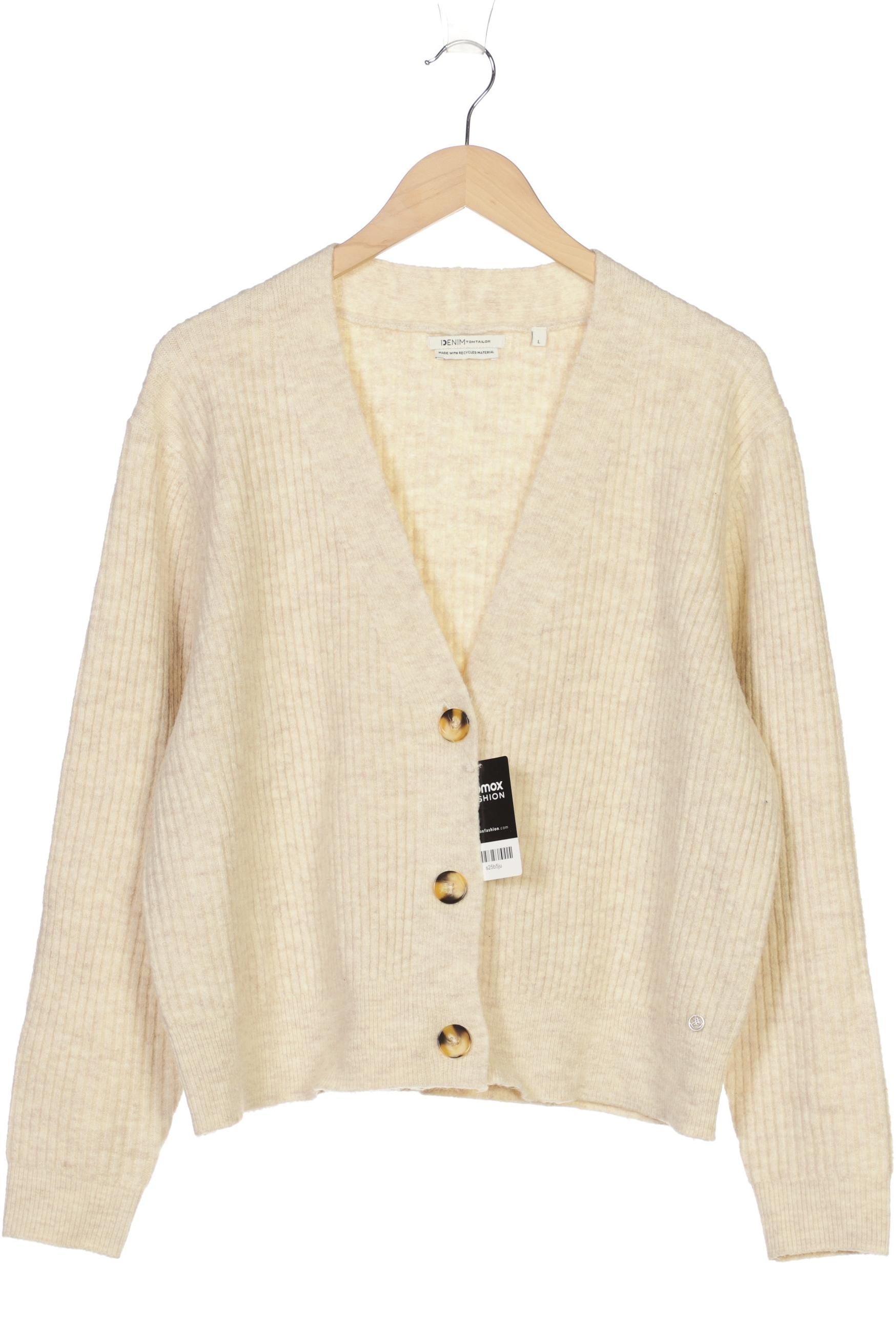 

TOM Tailor Denim Damen Strickjacke, beige, Gr. 42