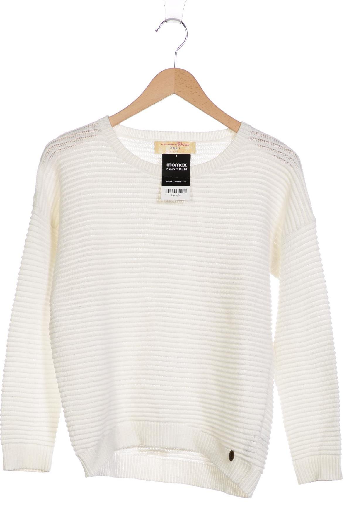 

TOM Tailor Denim Damen Pullover, weiß, Gr. 36