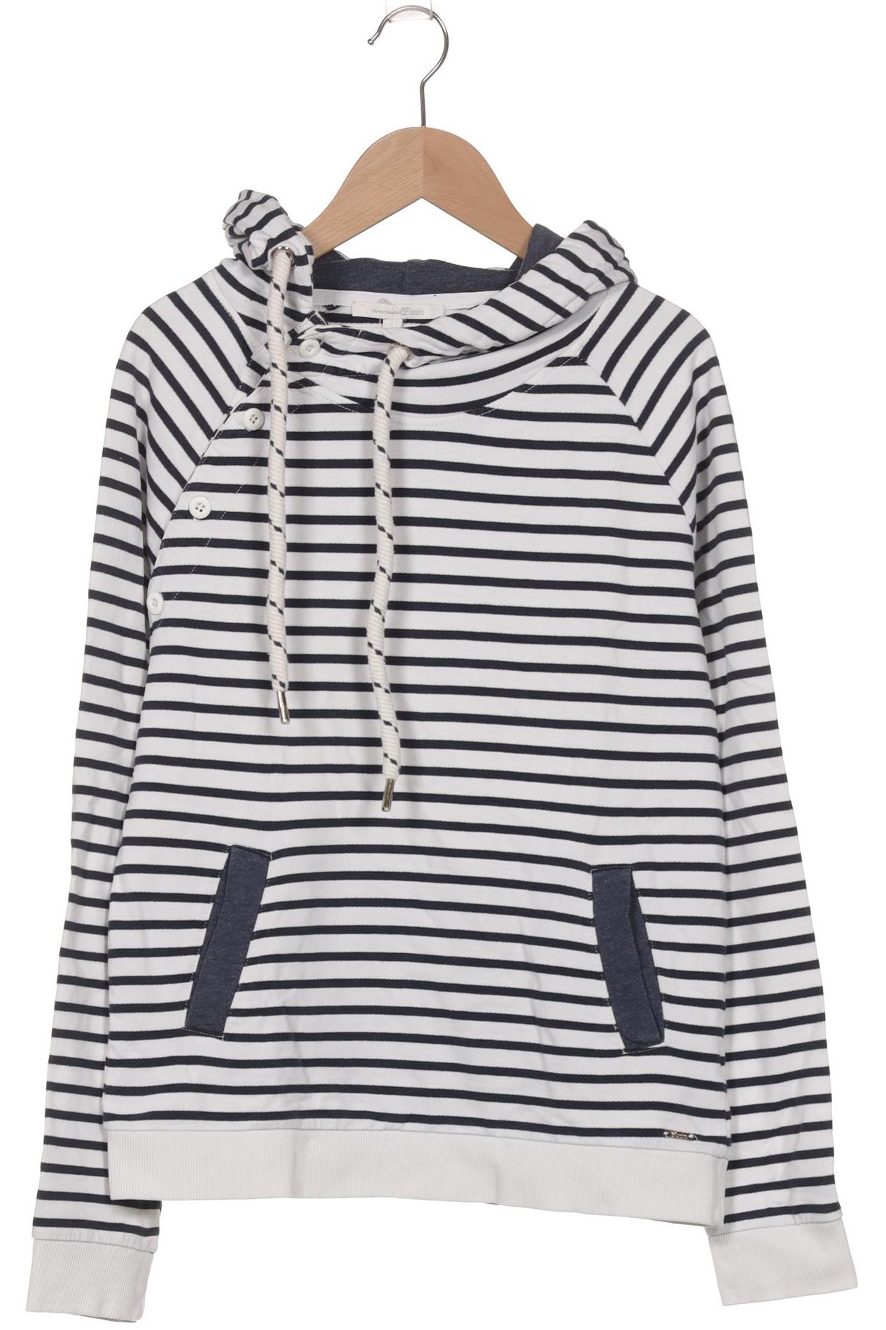 

TOM Tailor Denim Damen Kapuzenpullover, weiß, Gr. 36