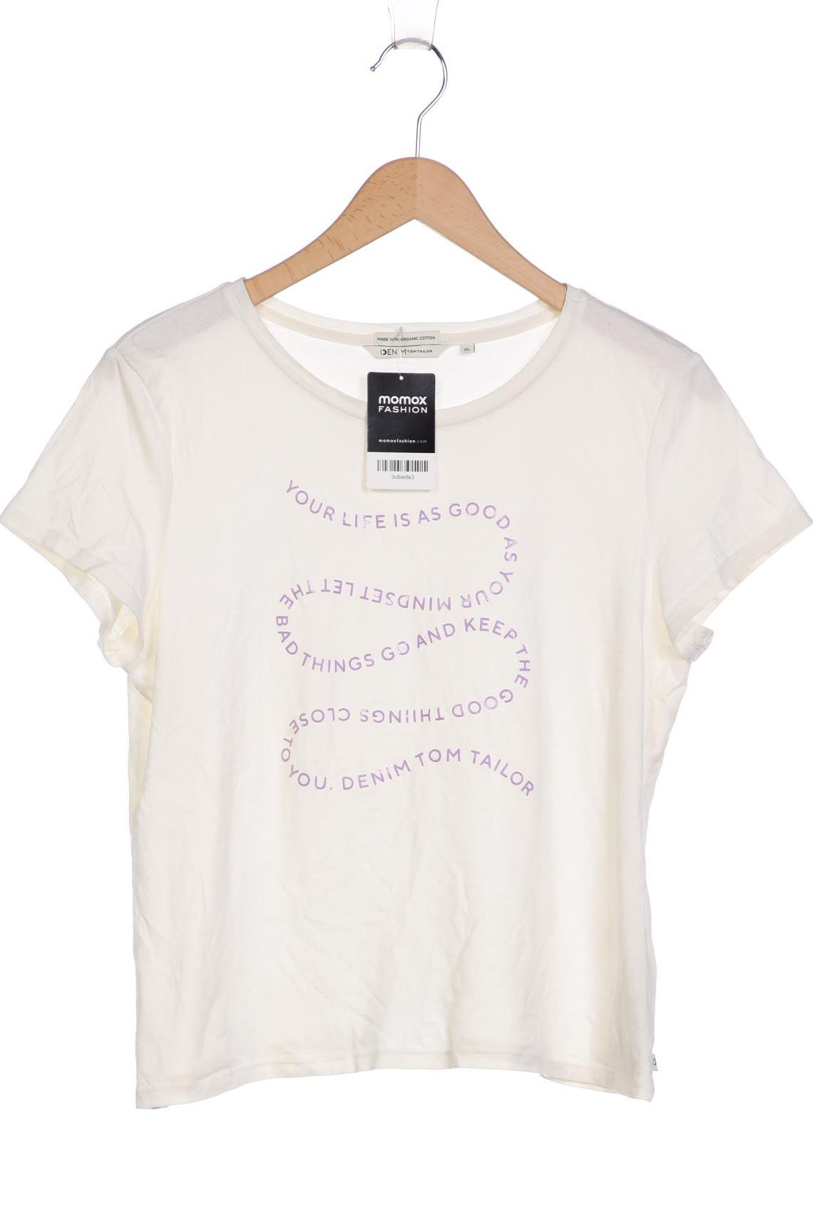 

TOM Tailor Denim Damen T-Shirt, cremeweiß, Gr. 44
