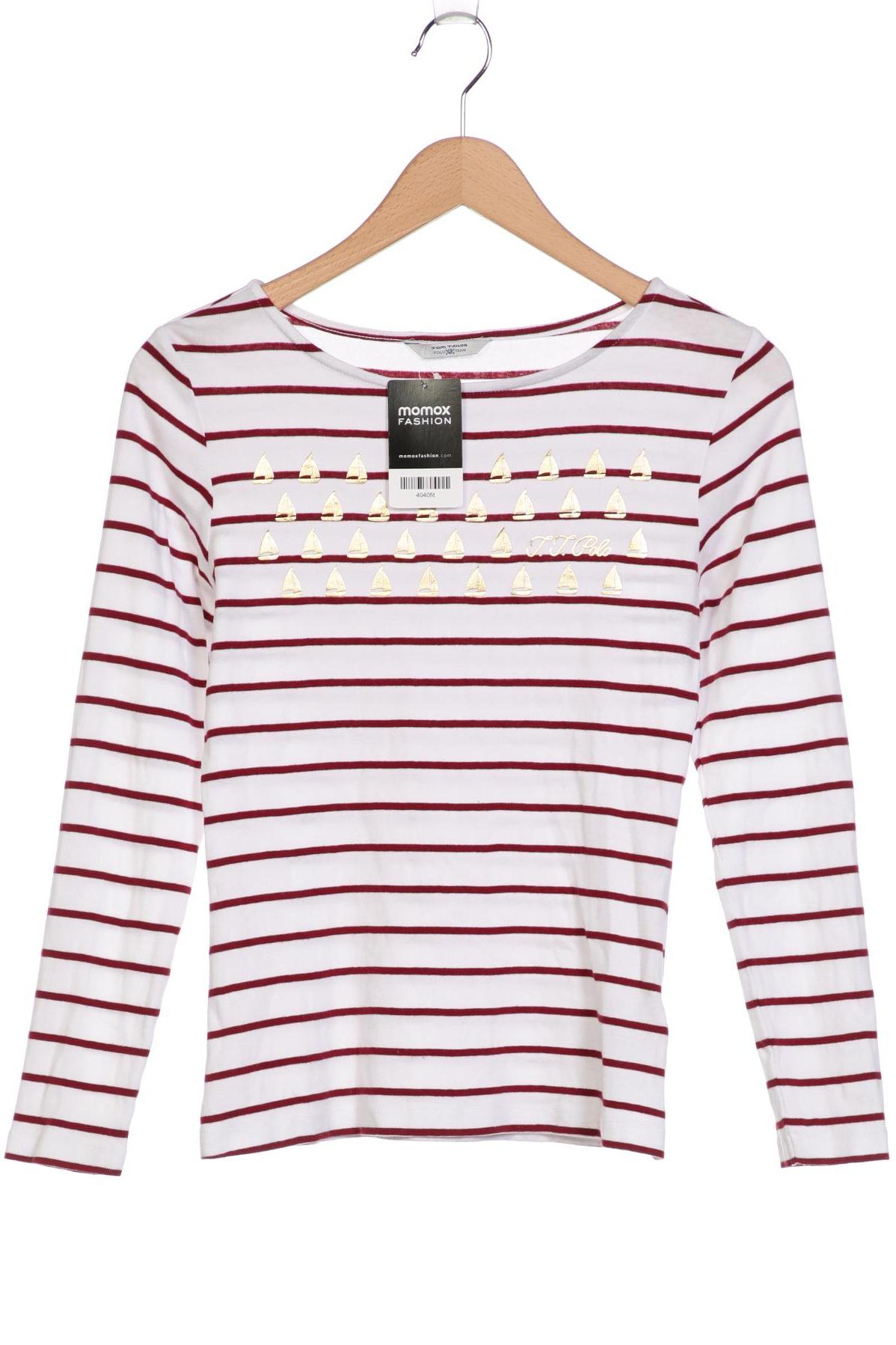

TOM Tailor Denim Damen Langarmshirt, weiß, Gr. 36