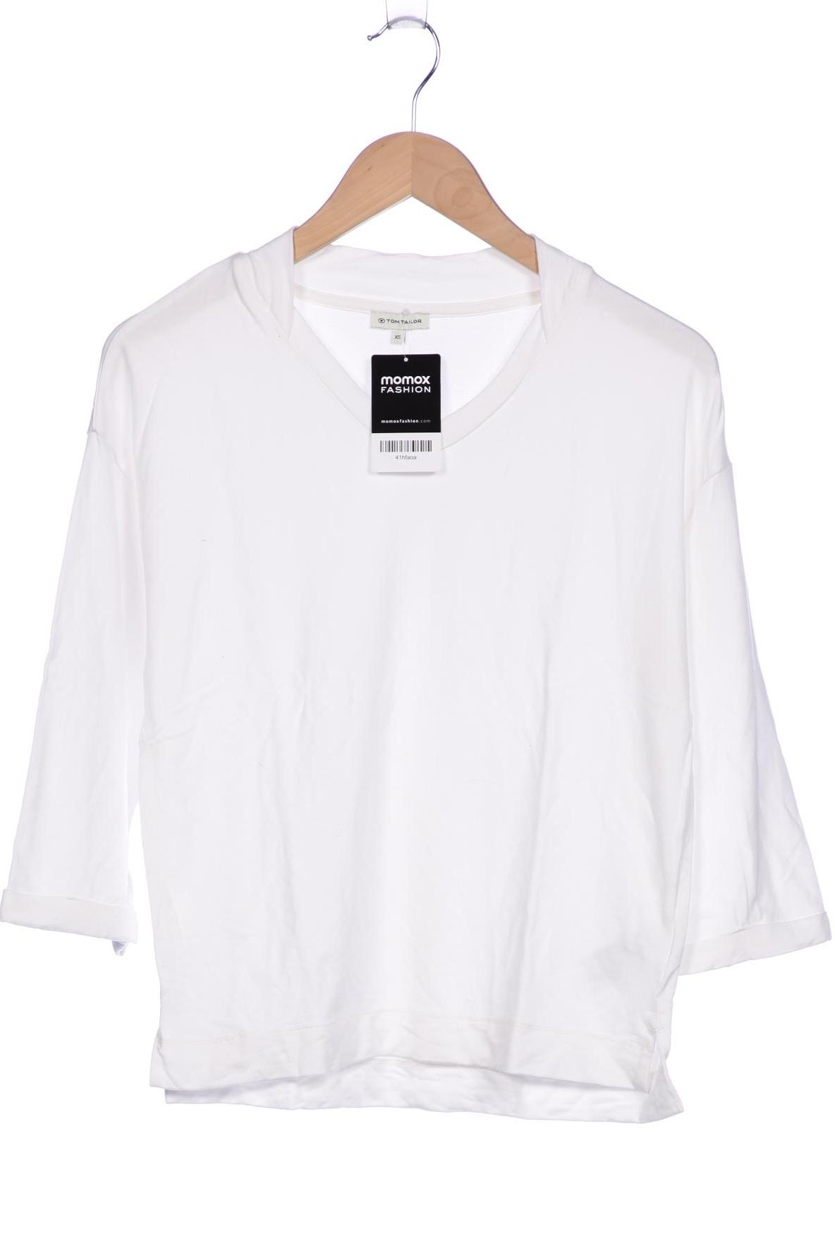 

TOM Tailor Denim Damen Langarmshirt, weiß, Gr. 34